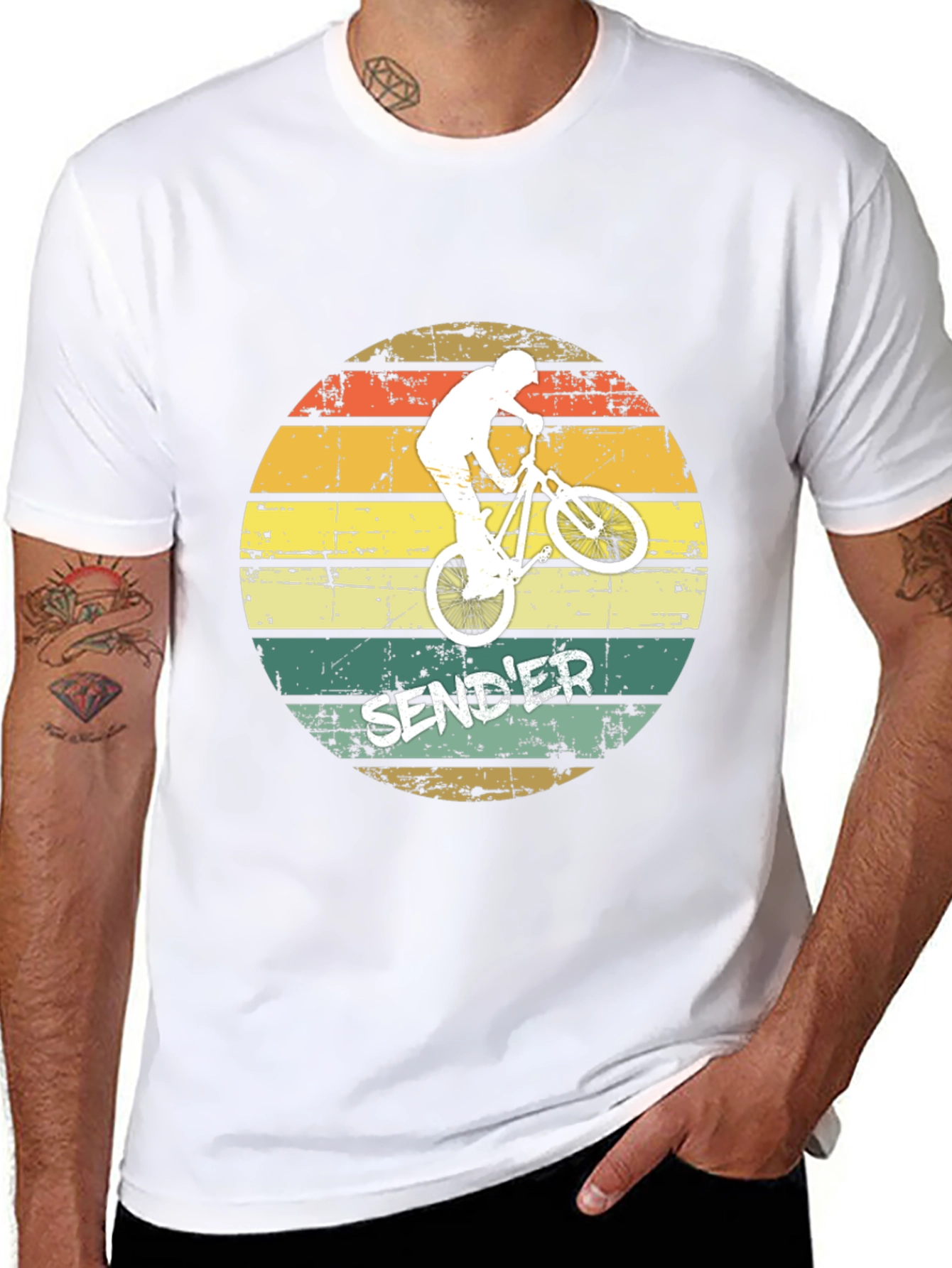 Retro Sender Mountain Biking T-Shirt