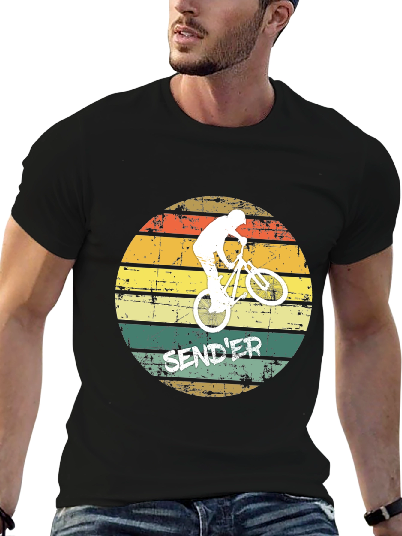Retro Sender Mountain Biking T-Shirt