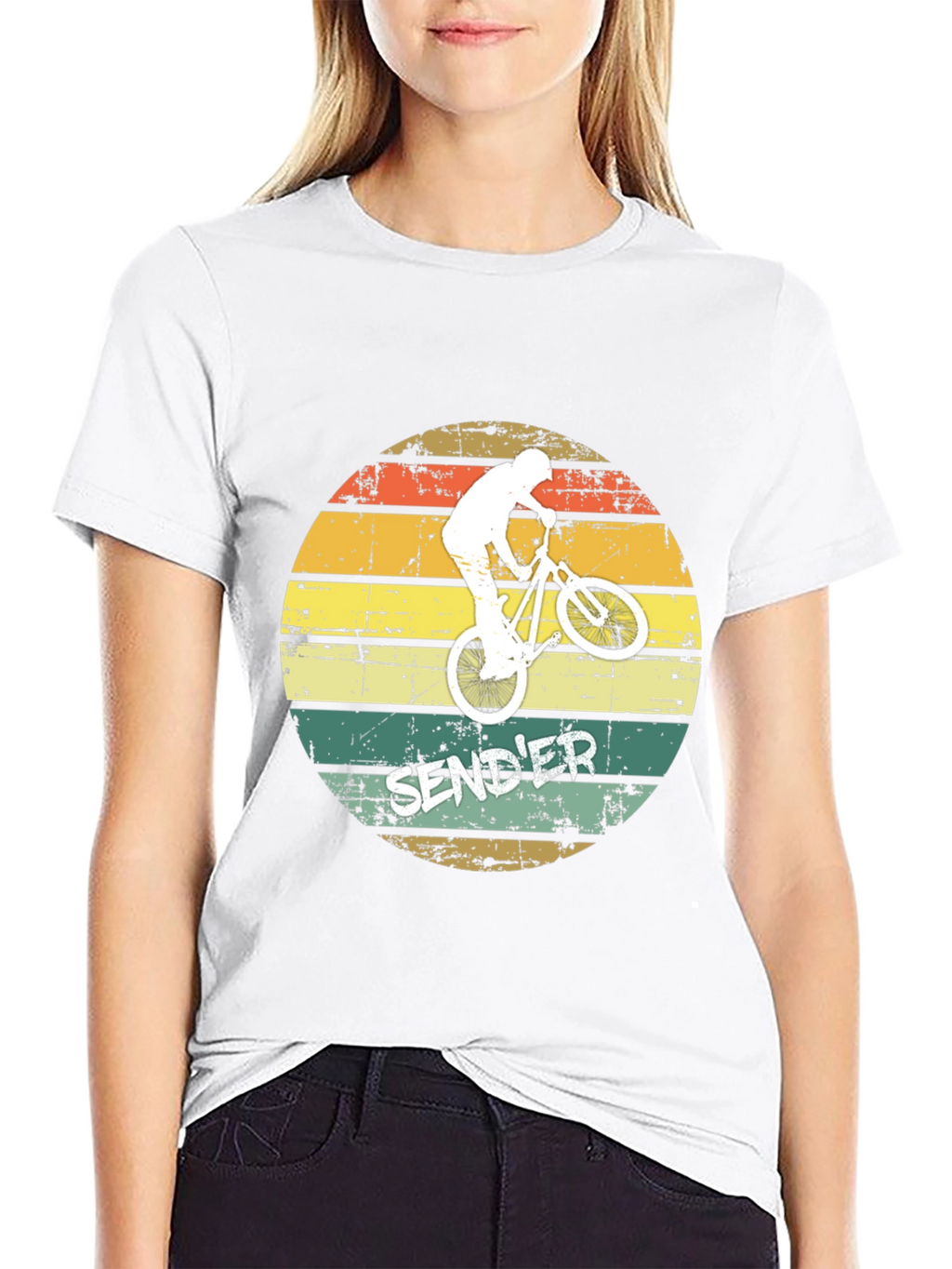 Retro Sender Mountain Biking T-Shirt