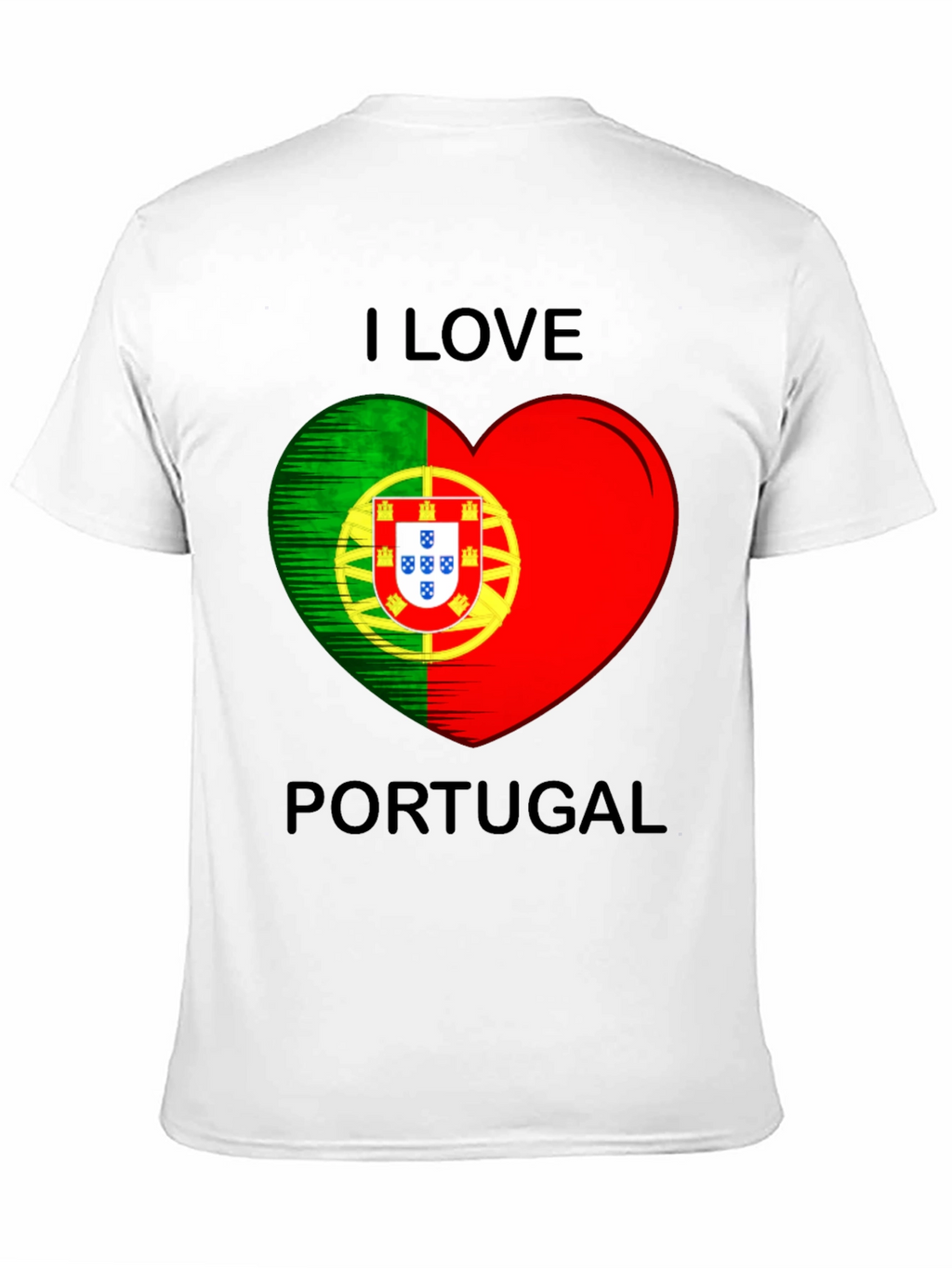 I Love Portugal Heart Flag Graphic T-Shirt