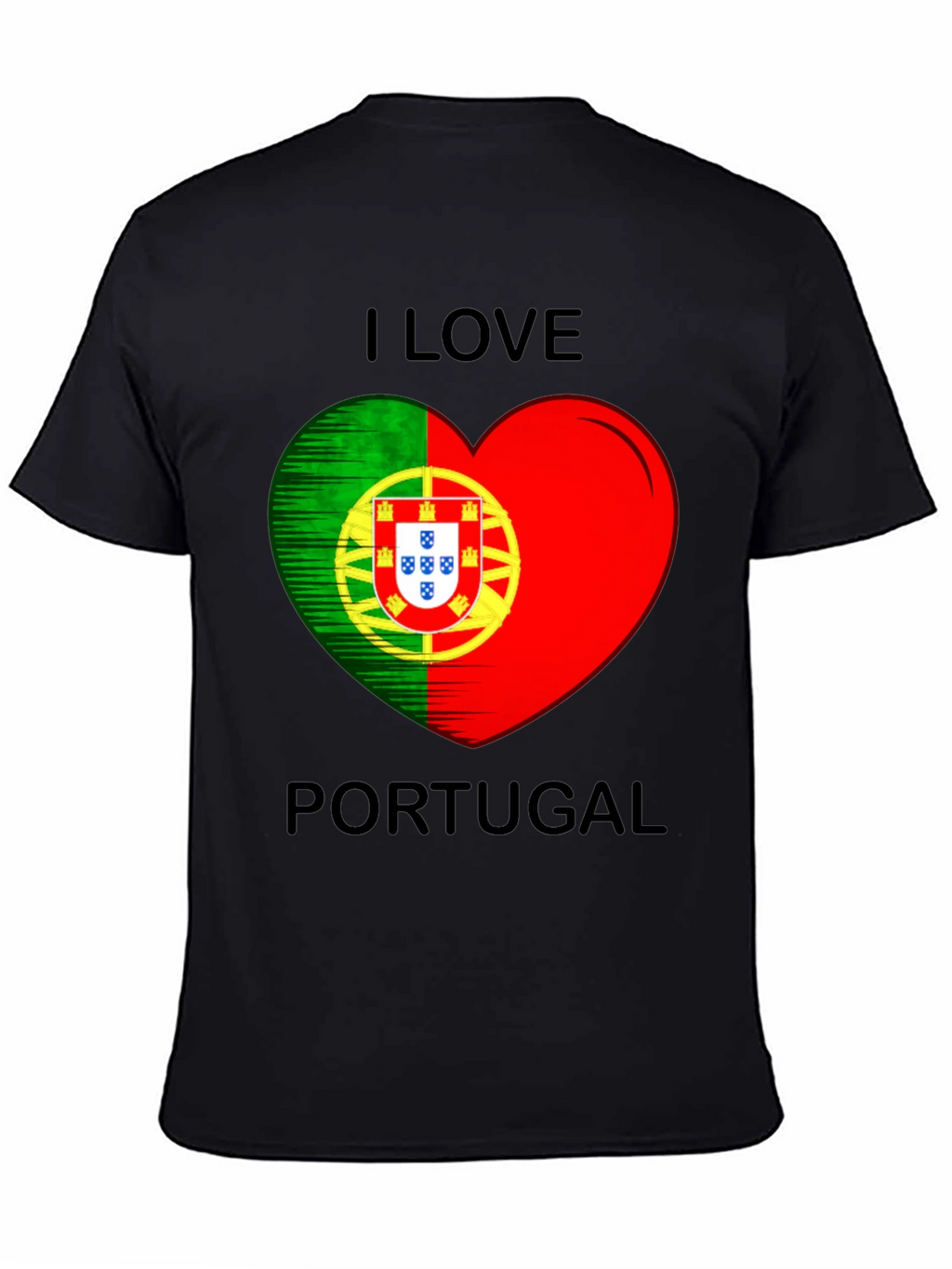 I Love Portugal Heart Flag Graphic T-Shirt