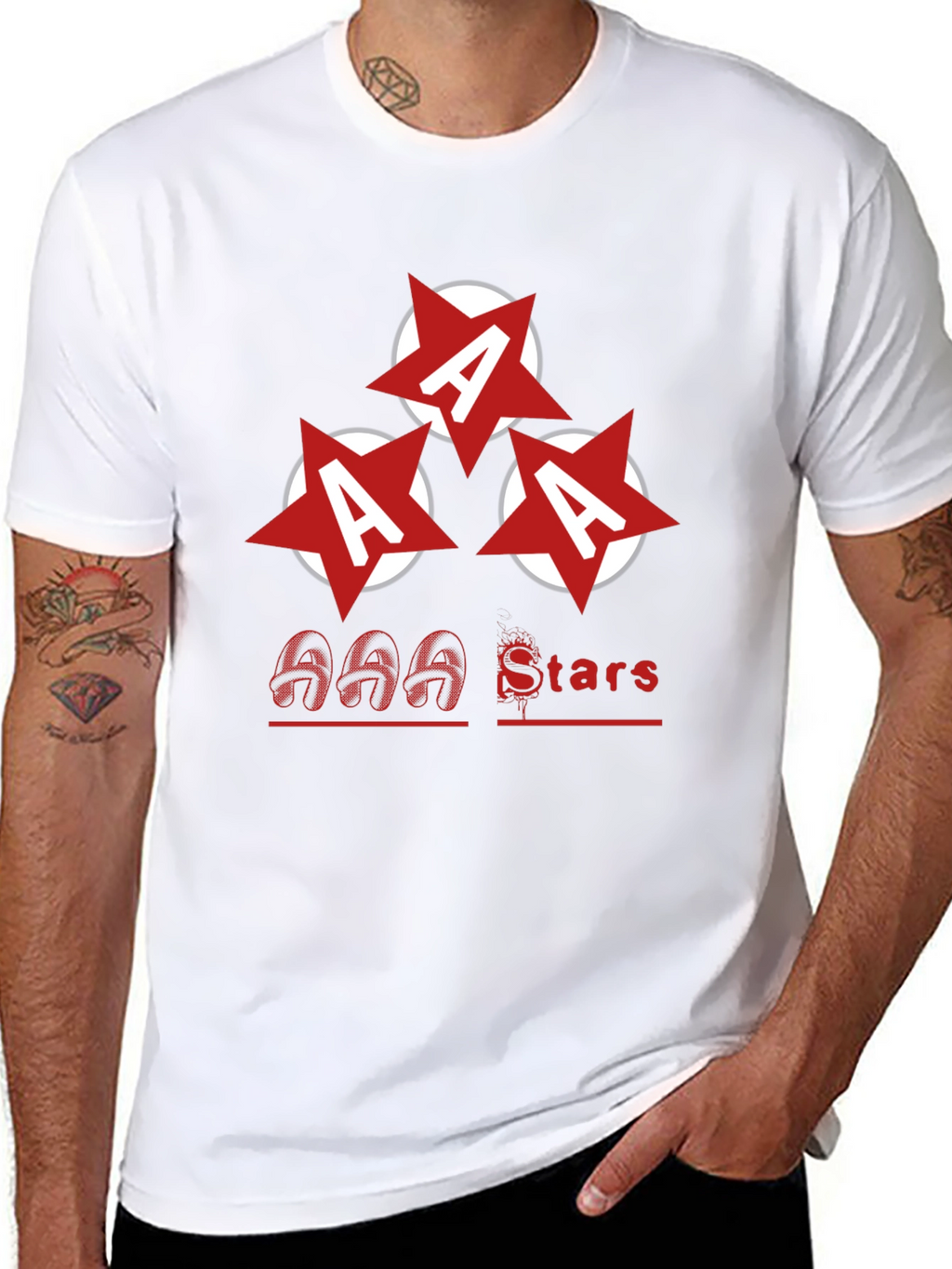 AAA Stars Graphic Tee - Bold and Stylish