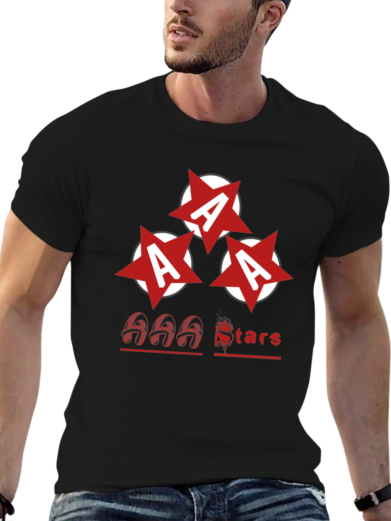AAA Stars Graphic Tee - Bold and Stylish