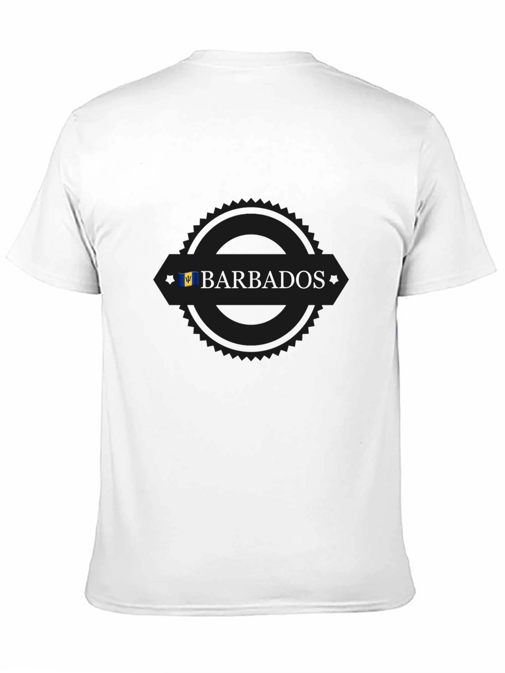 Barbados Flag T-Shirt - Black Short Sleeve Tee