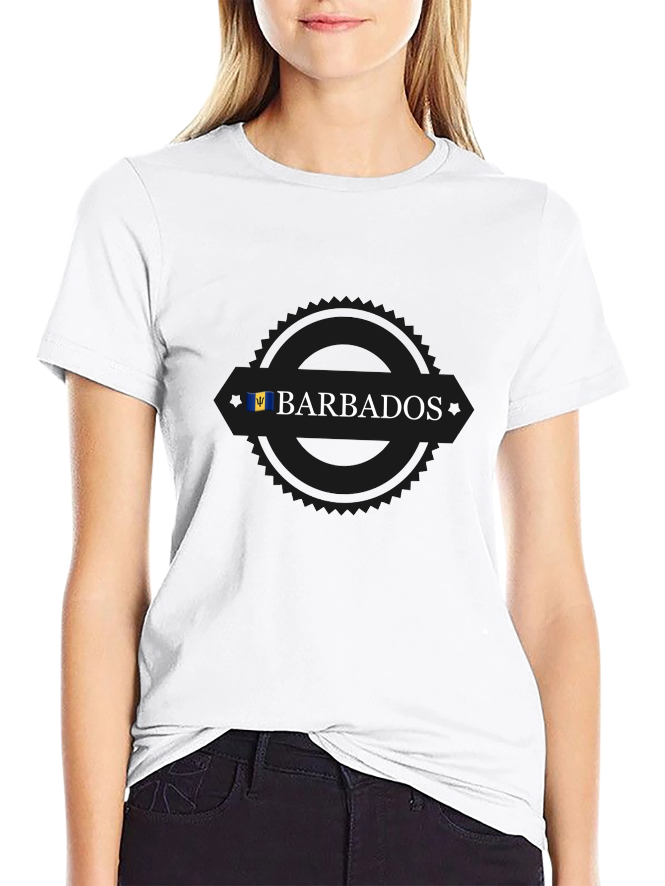 Barbados Flag T-Shirt - Black Short Sleeve Tee