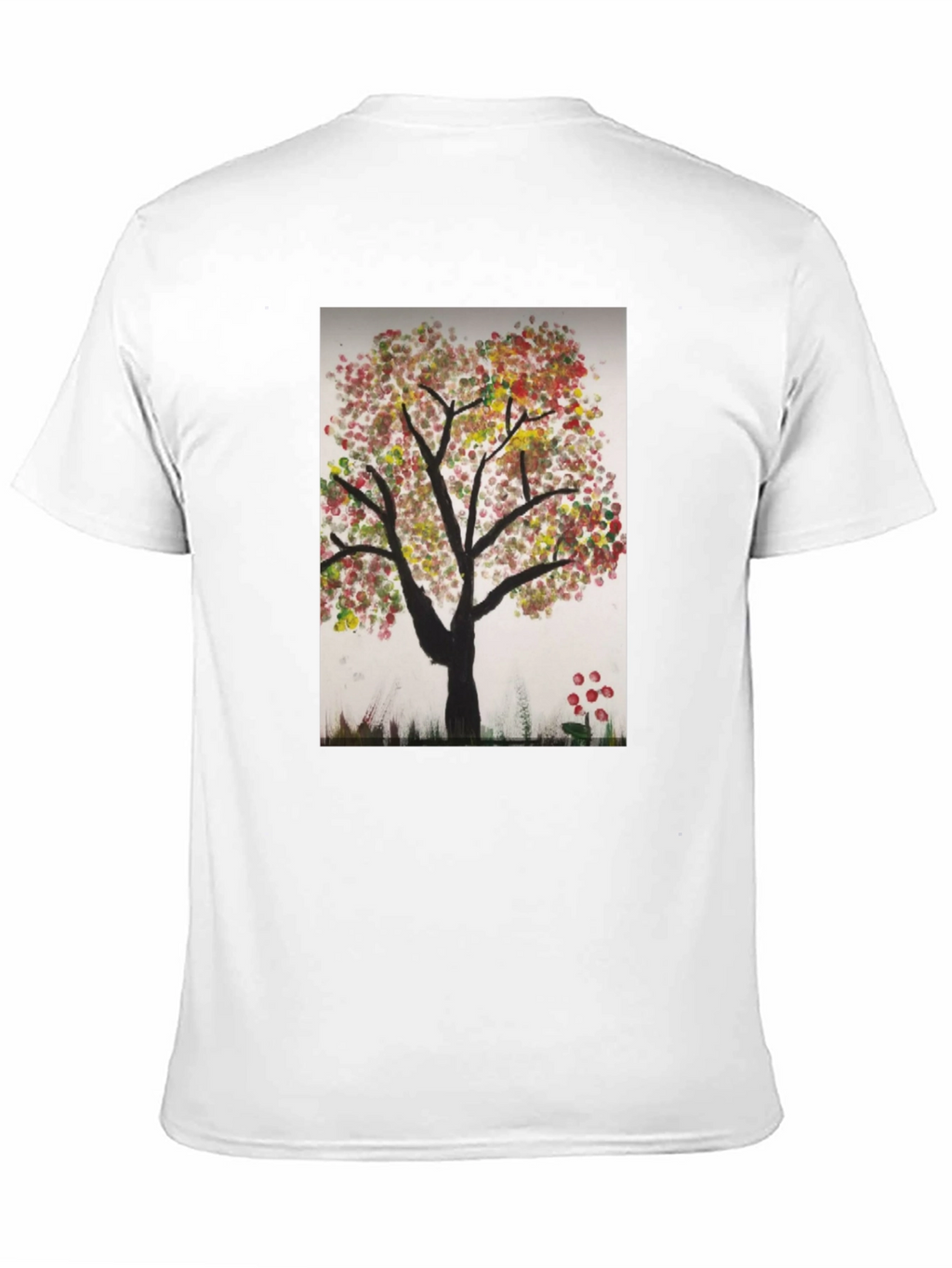 Artistic Autumn Tree Black T-Shirt