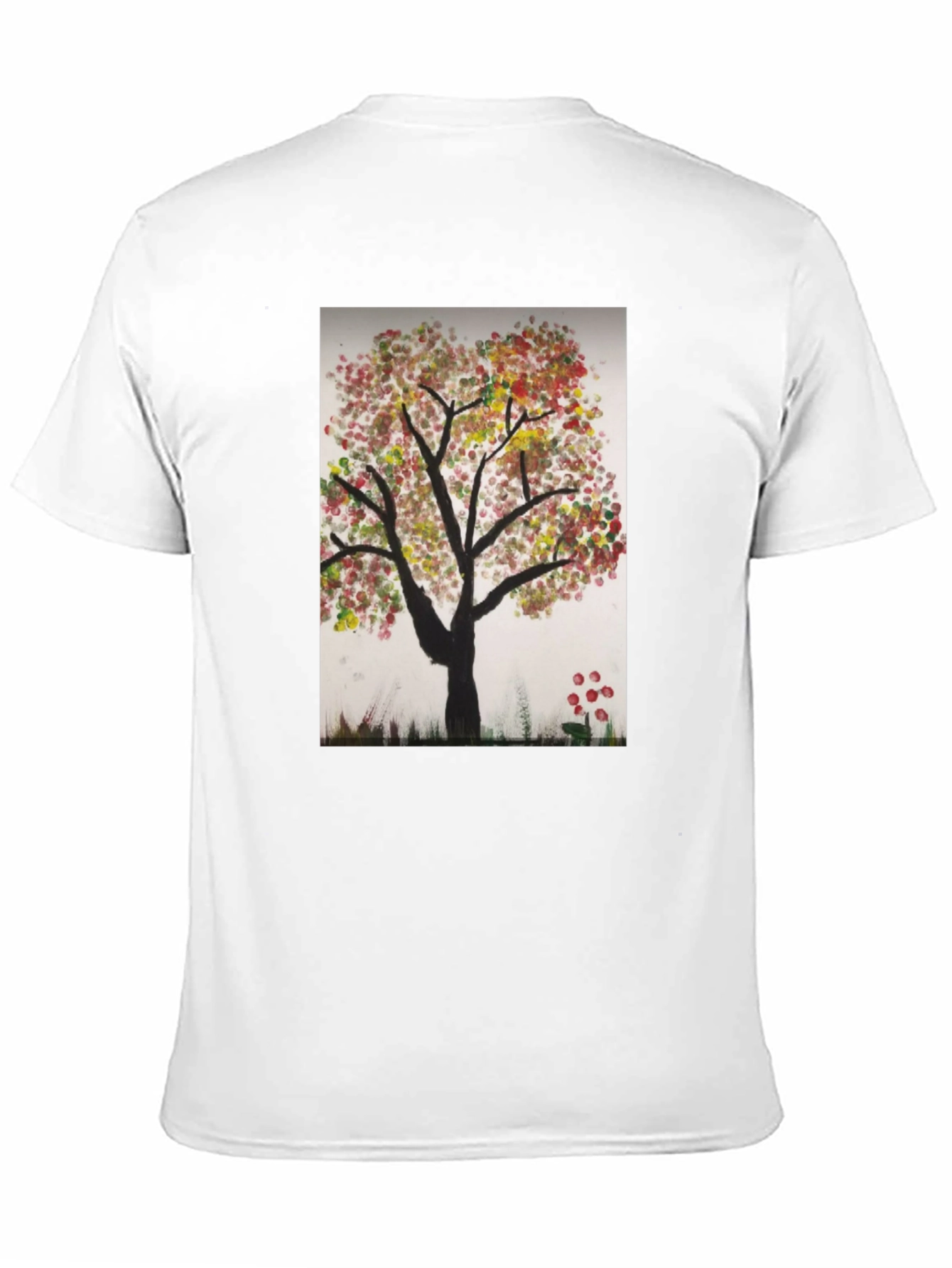 Artistic Autumn Tree Black T-Shirt