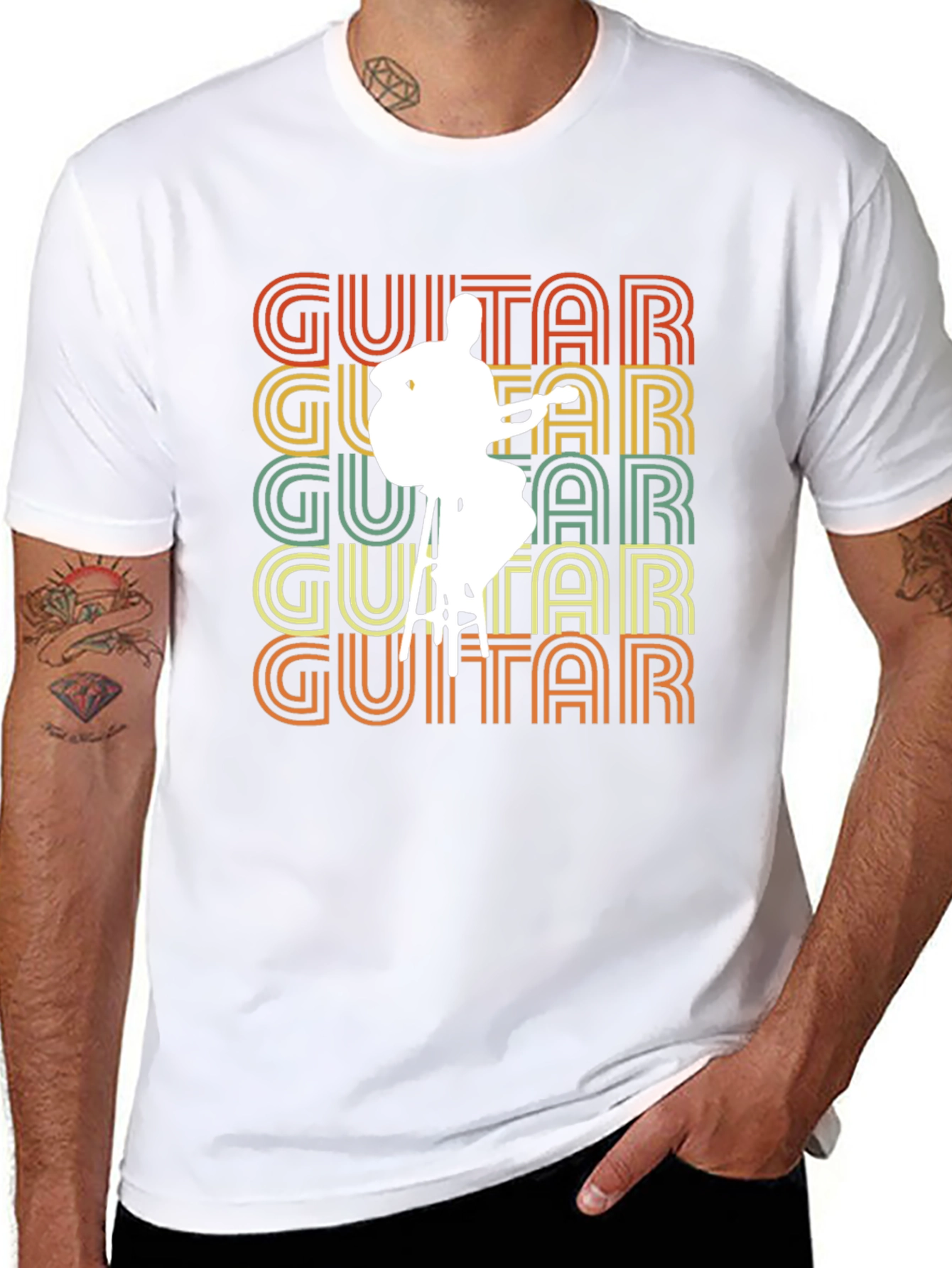 Retro Guitar Player T-Shirt
