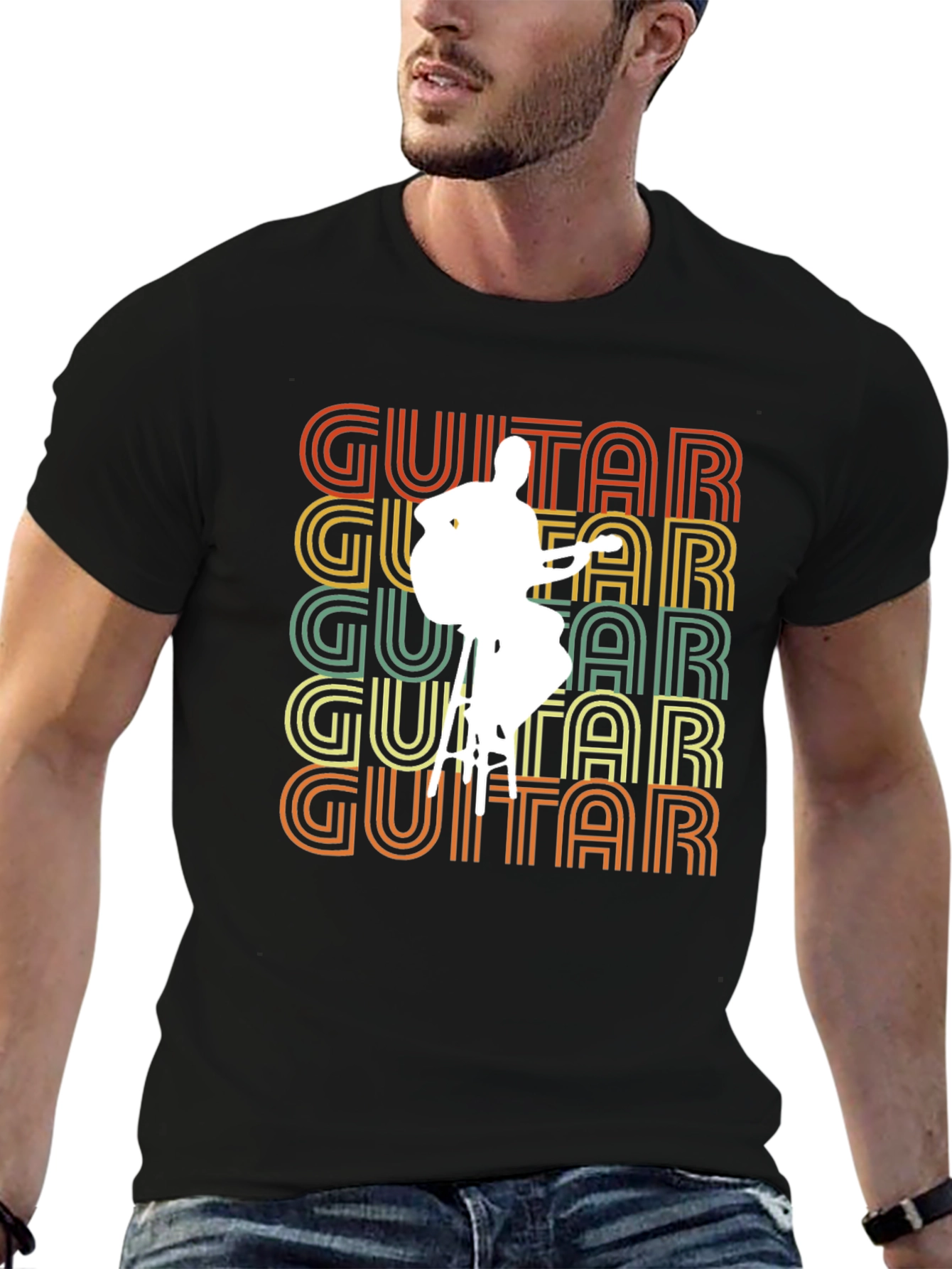 Retro Guitar Player T-Shirt
