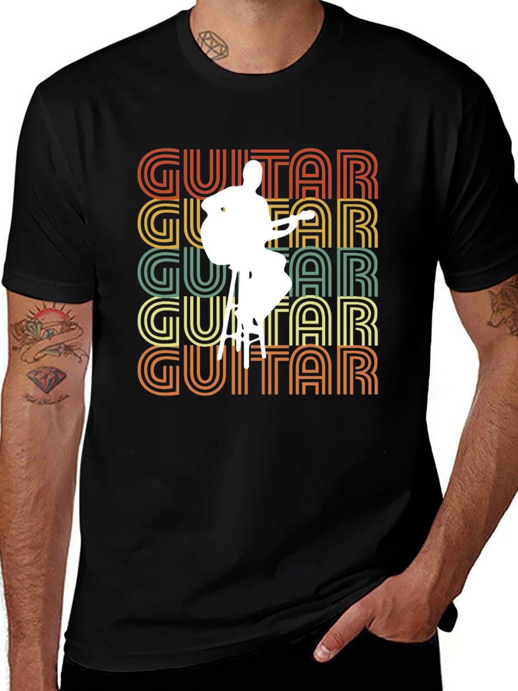 Retro Guitar Player T-Shirt