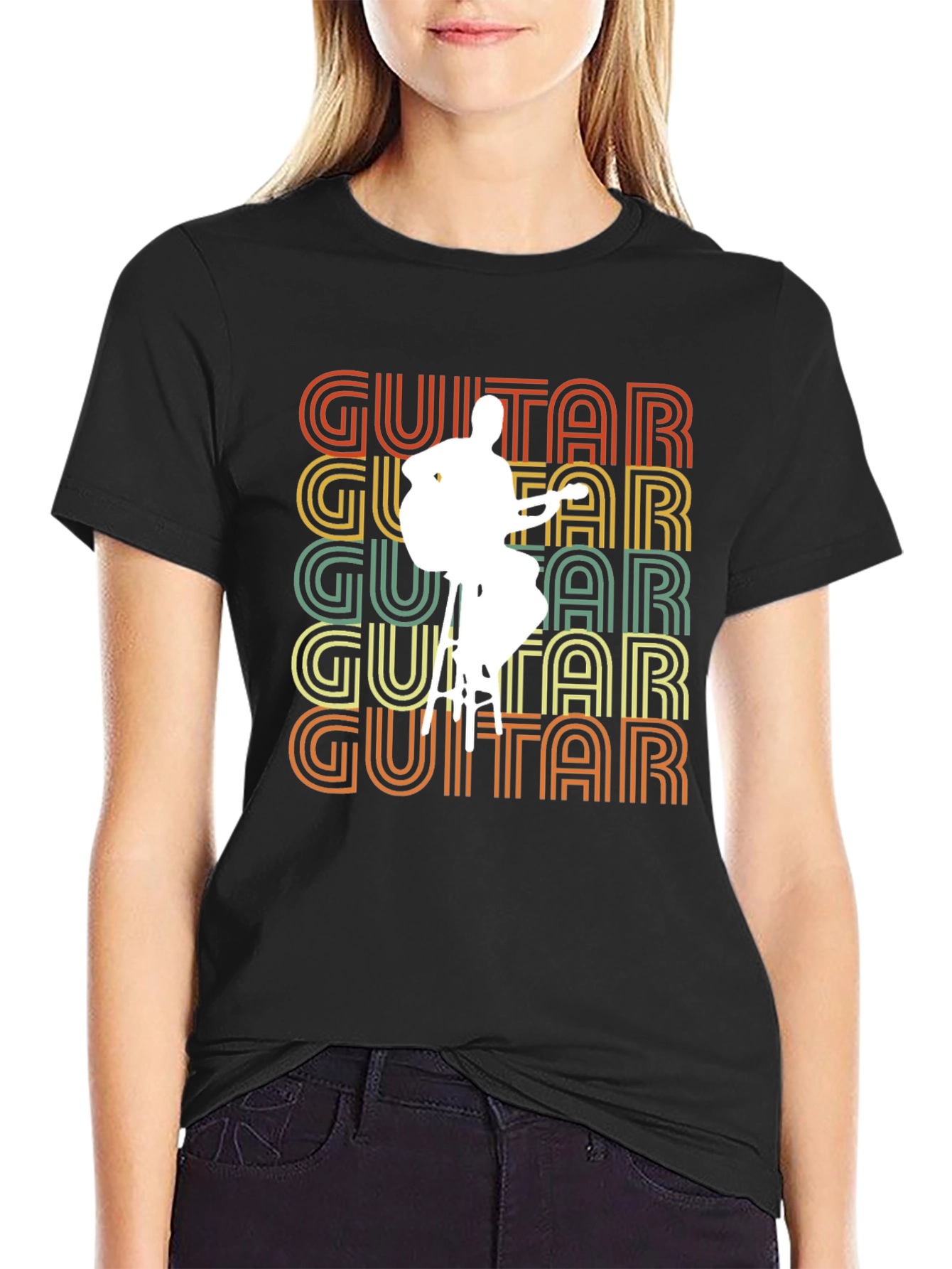 Retro Guitar Player T-Shirt
