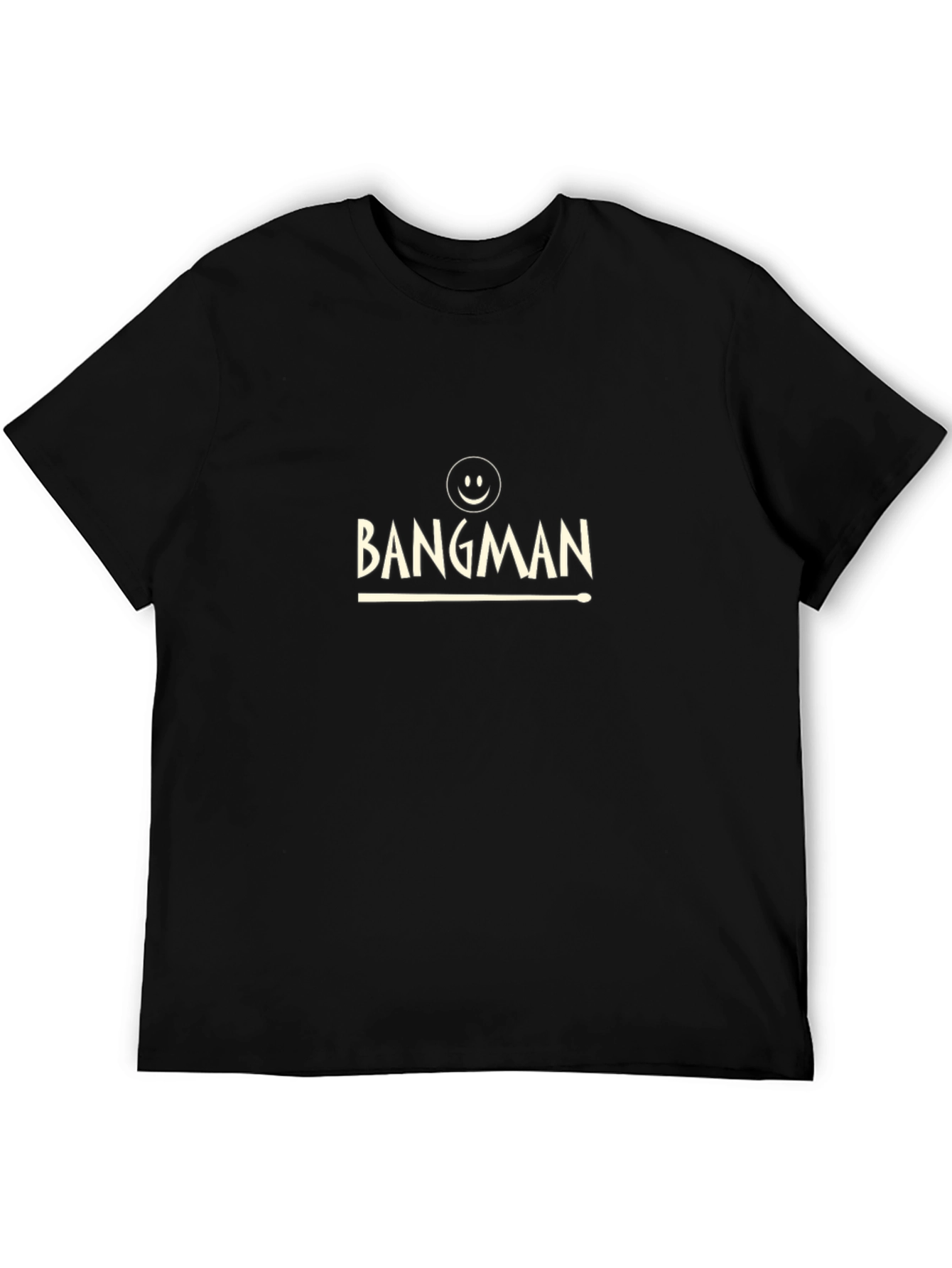 Bangman Drummer T-Shirt - Black Crew Neck Tee