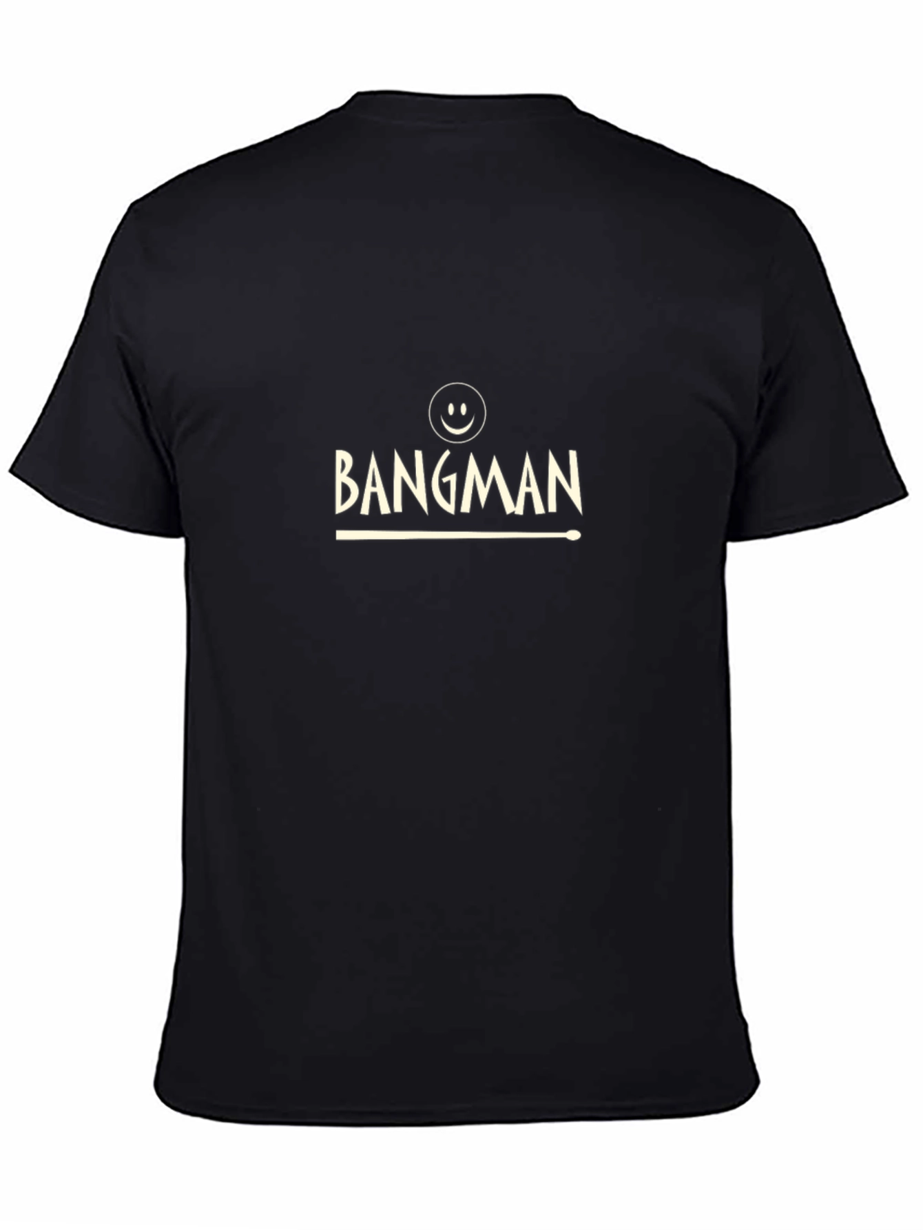 Bangman Drummer T-Shirt - Black Crew Neck Tee