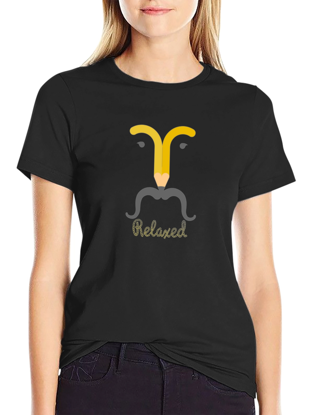 Relaxed Pencil Man Graphic T-Shirt - Modern Casual Wear