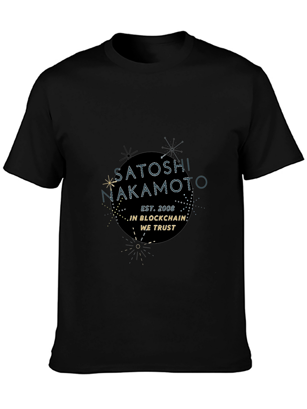 Satoshi Nakamoto Black T-Shirt - Blockchain Crypto Tee