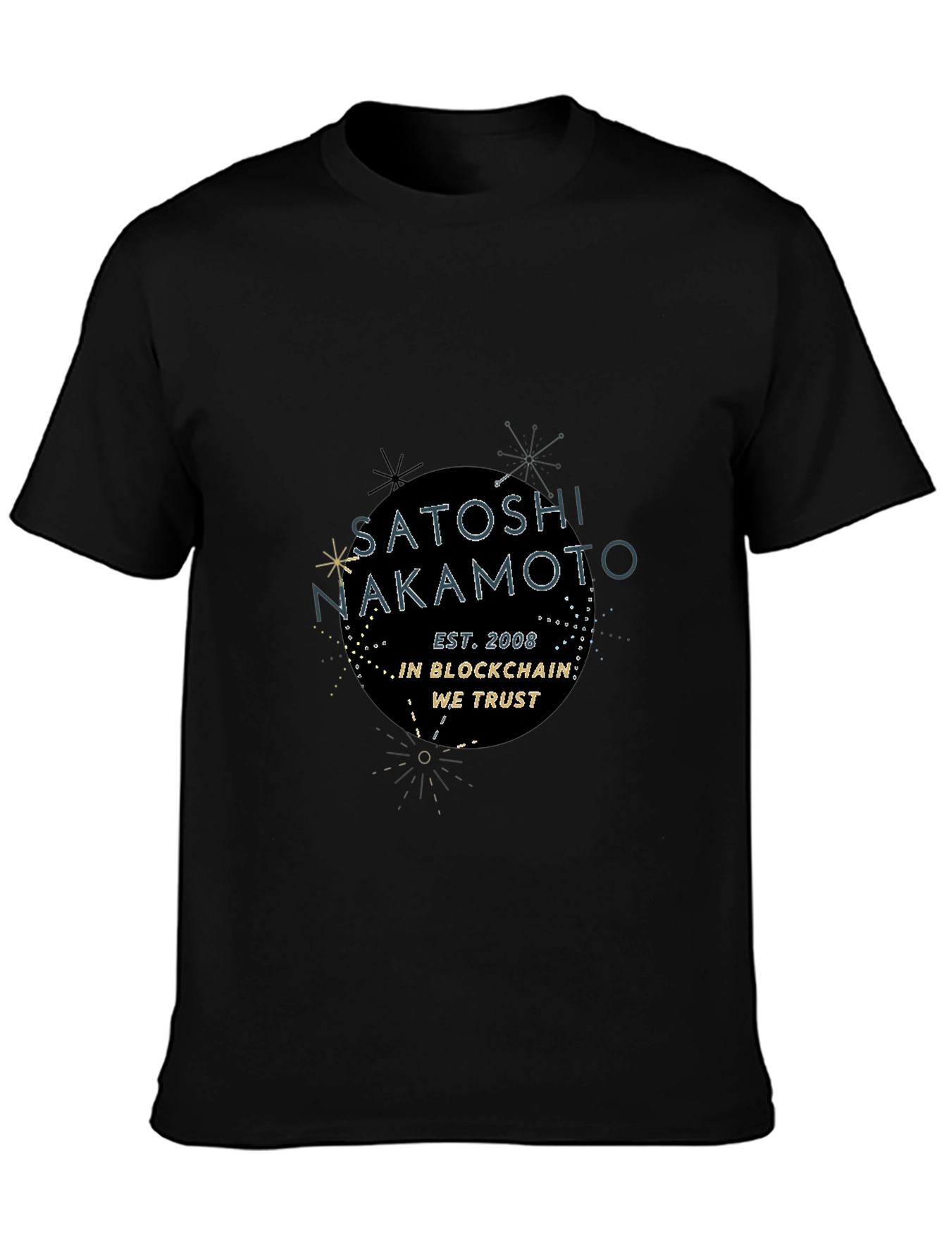Satoshi Nakamoto Black T-Shirt - Blockchain Crypto Tee