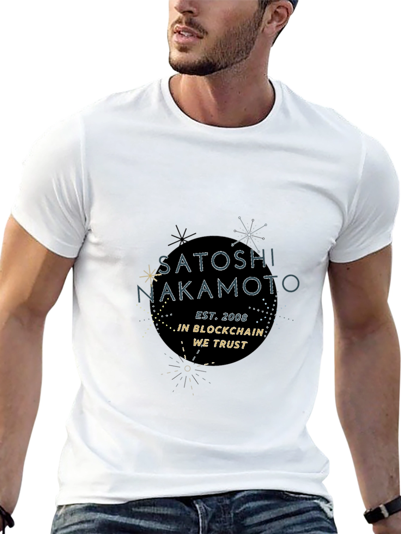 Satoshi Nakamoto Black T-Shirt - Blockchain Crypto Tee