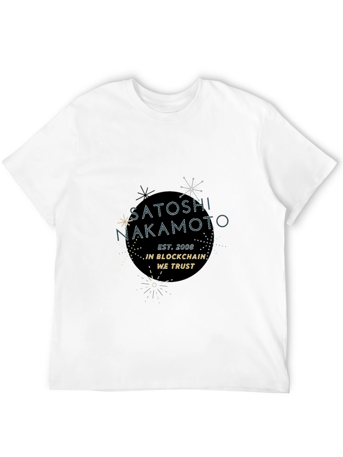 Satoshi Nakamoto Black T-Shirt - Blockchain Crypto Tee