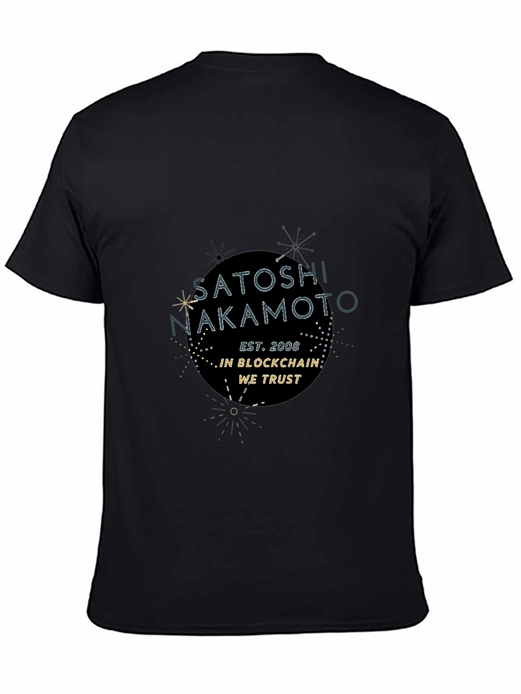 Satoshi Nakamoto Black T-Shirt - Blockchain Crypto Tee