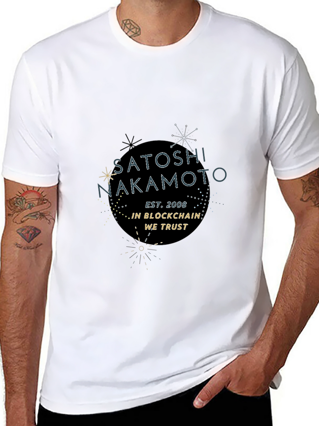 Satoshi Nakamoto Black T-Shirt - Blockchain Crypto Tee