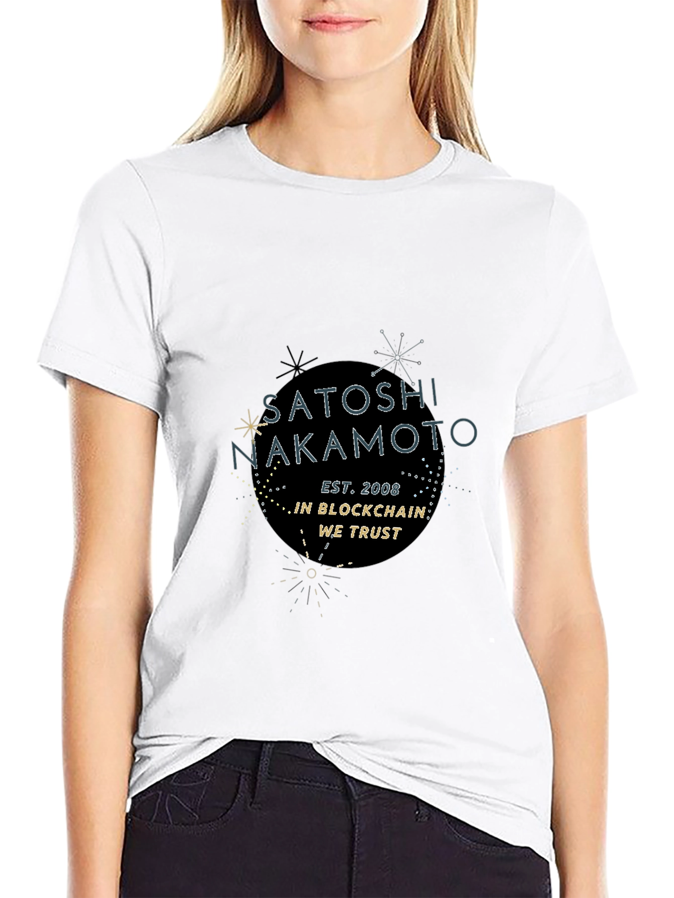 Satoshi Nakamoto Black T-Shirt - Blockchain Crypto Tee