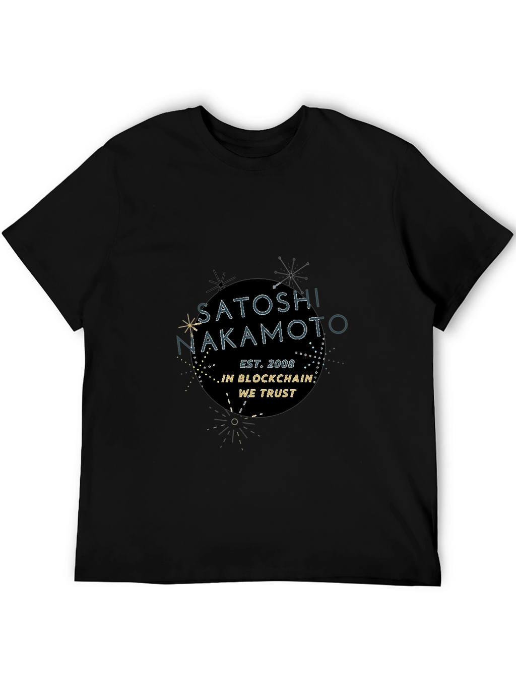 Satoshi Nakamoto Black T-Shirt - Blockchain Crypto Tee