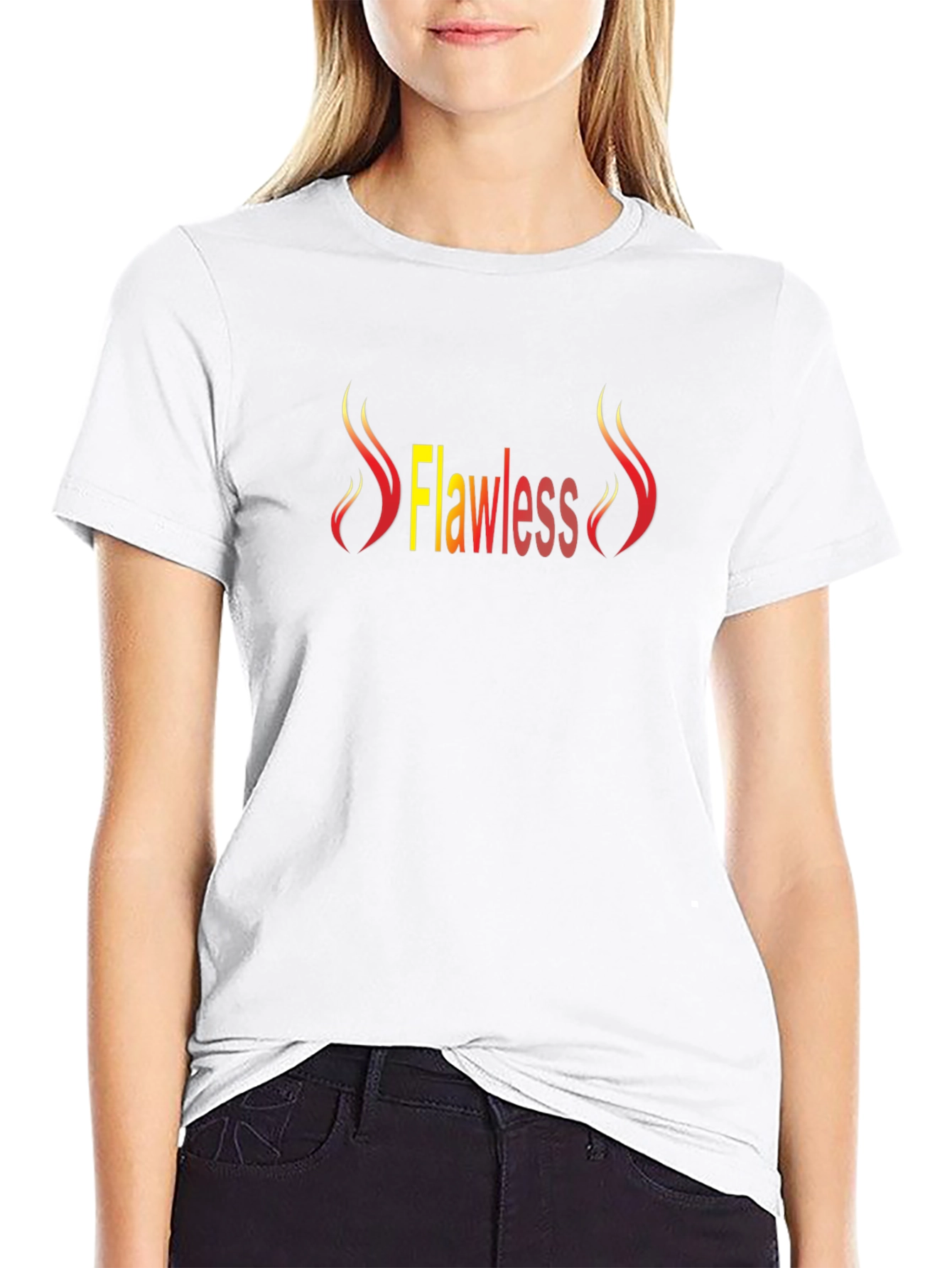 Flawless Flame Graphic Black T-Shirt