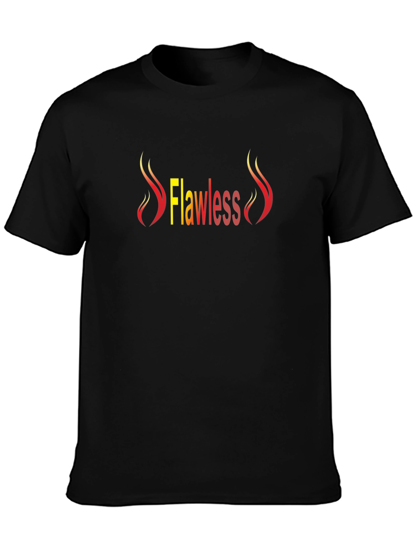 Flawless Flame Graphic Black T-Shirt