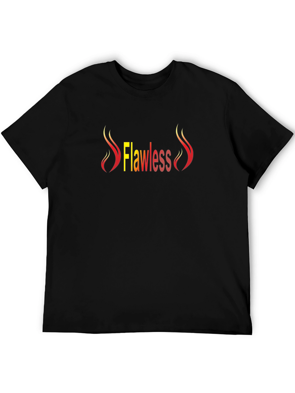 Flawless Flame Graphic Black T-Shirt