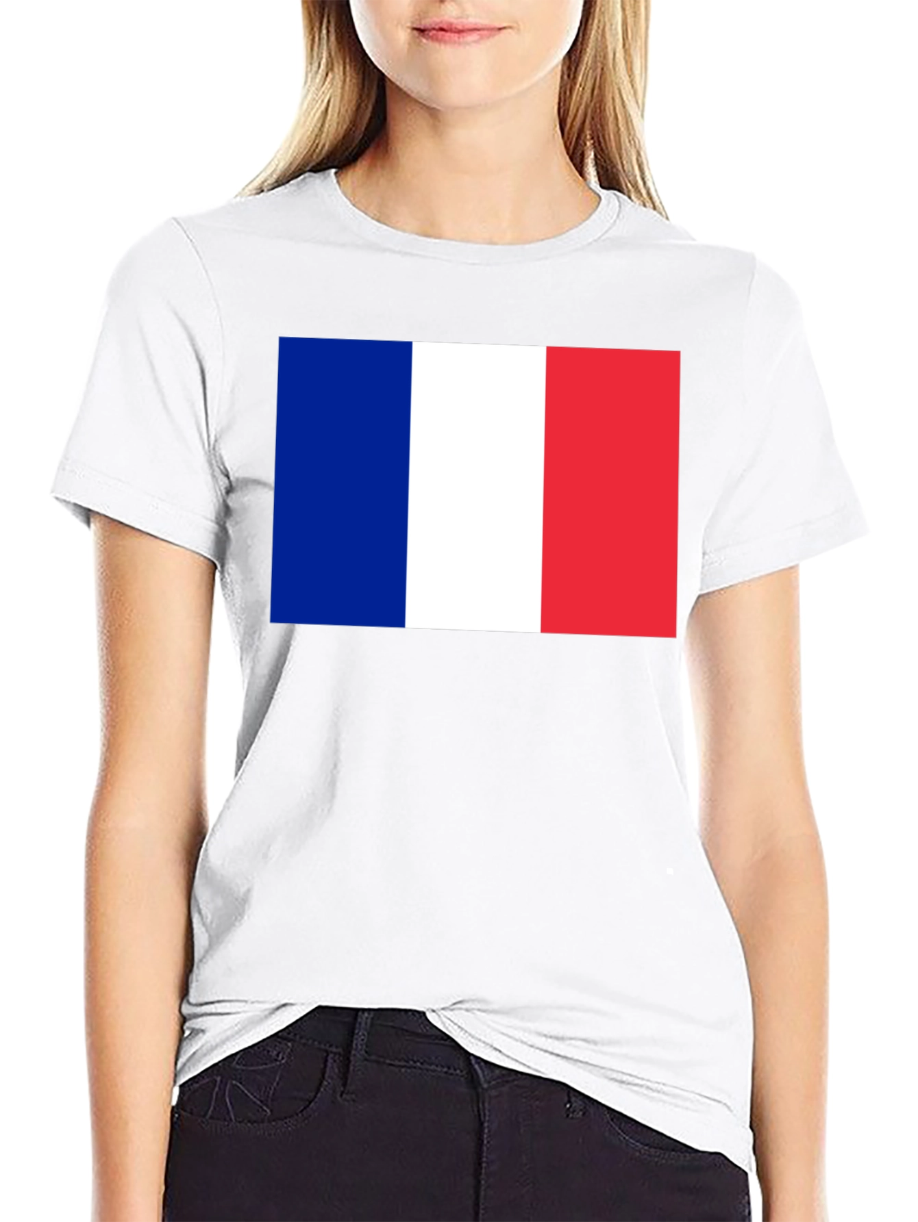 French Flag T-Shirt - Casual Graphic Tee