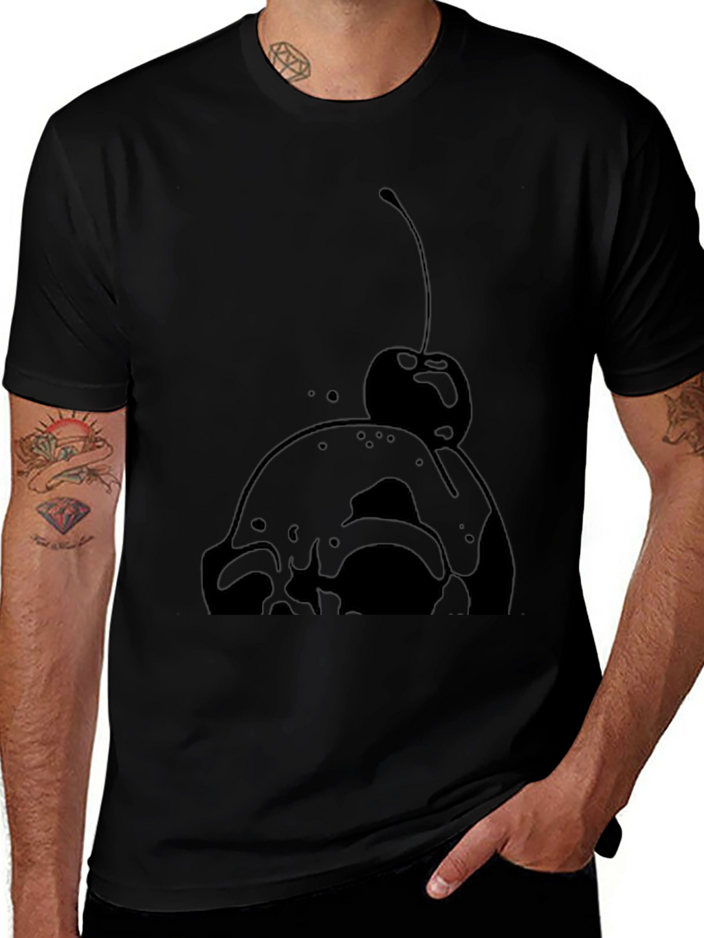 Cherry Skull Graphic Tee
