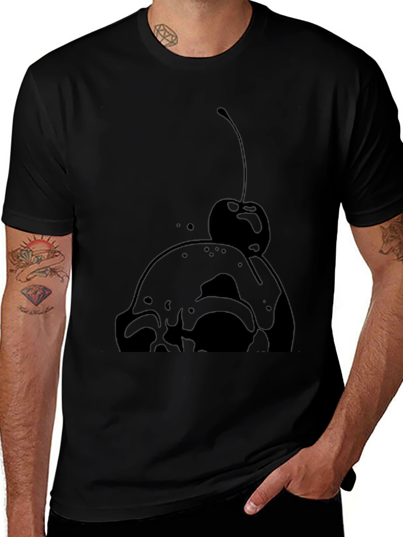 Cherry Skull Graphic Tee