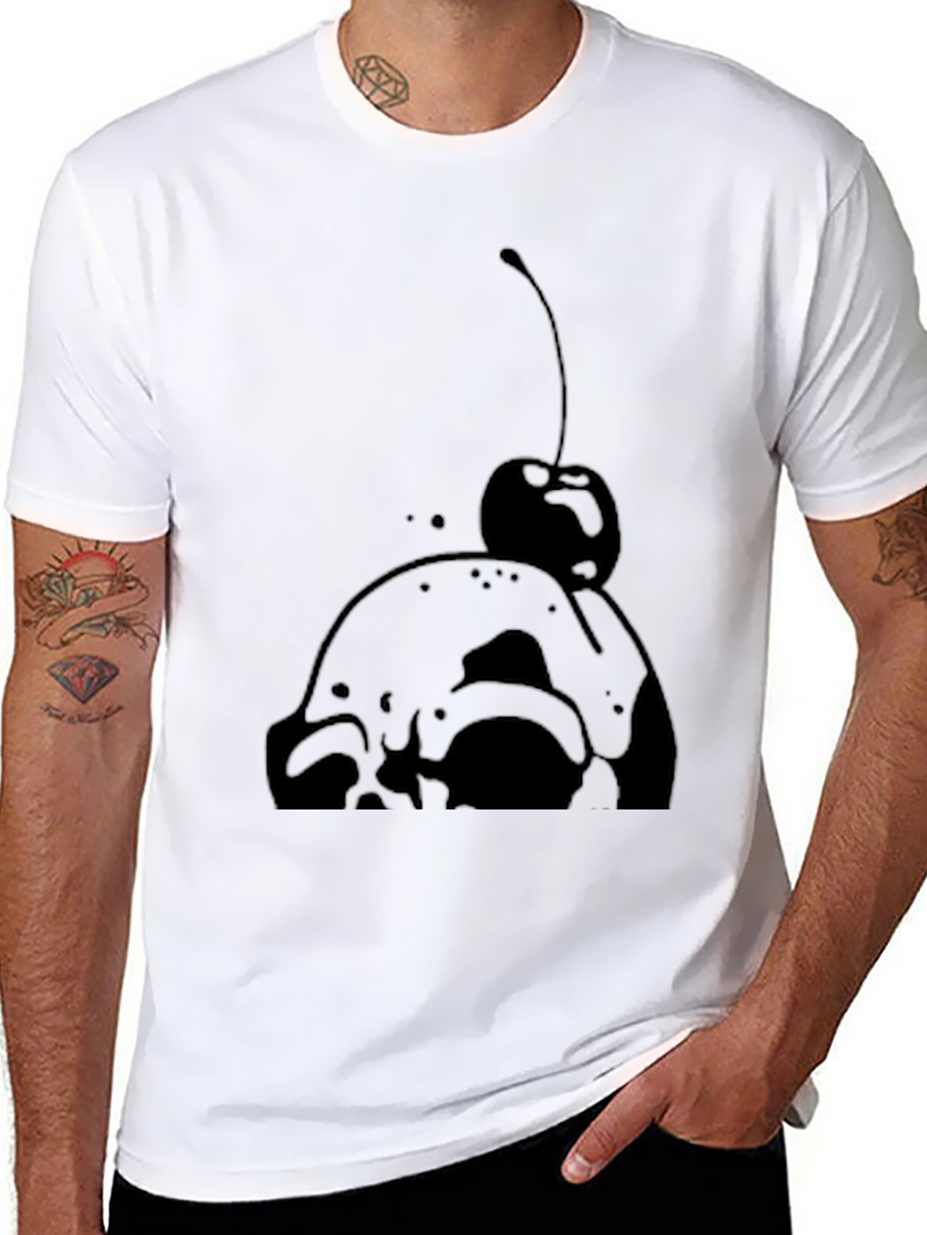 Cherry Skull Graphic Tee
