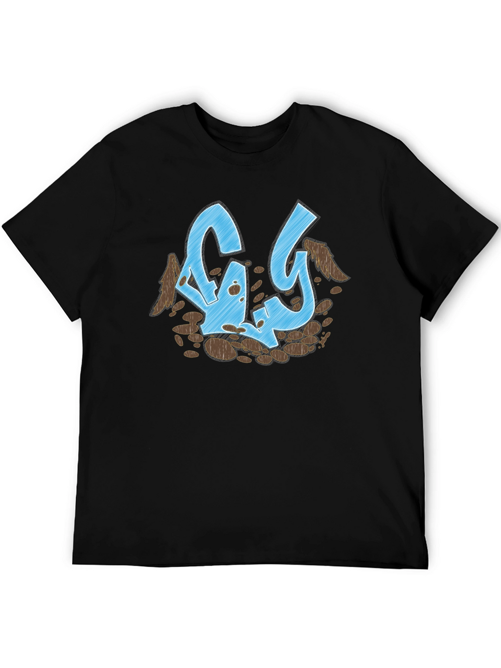 Abstract Graffiti Art Black T-Shirt