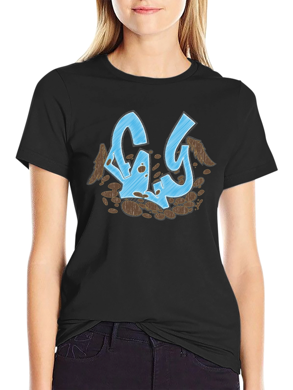 Abstract Graffiti Art Black T-Shirt