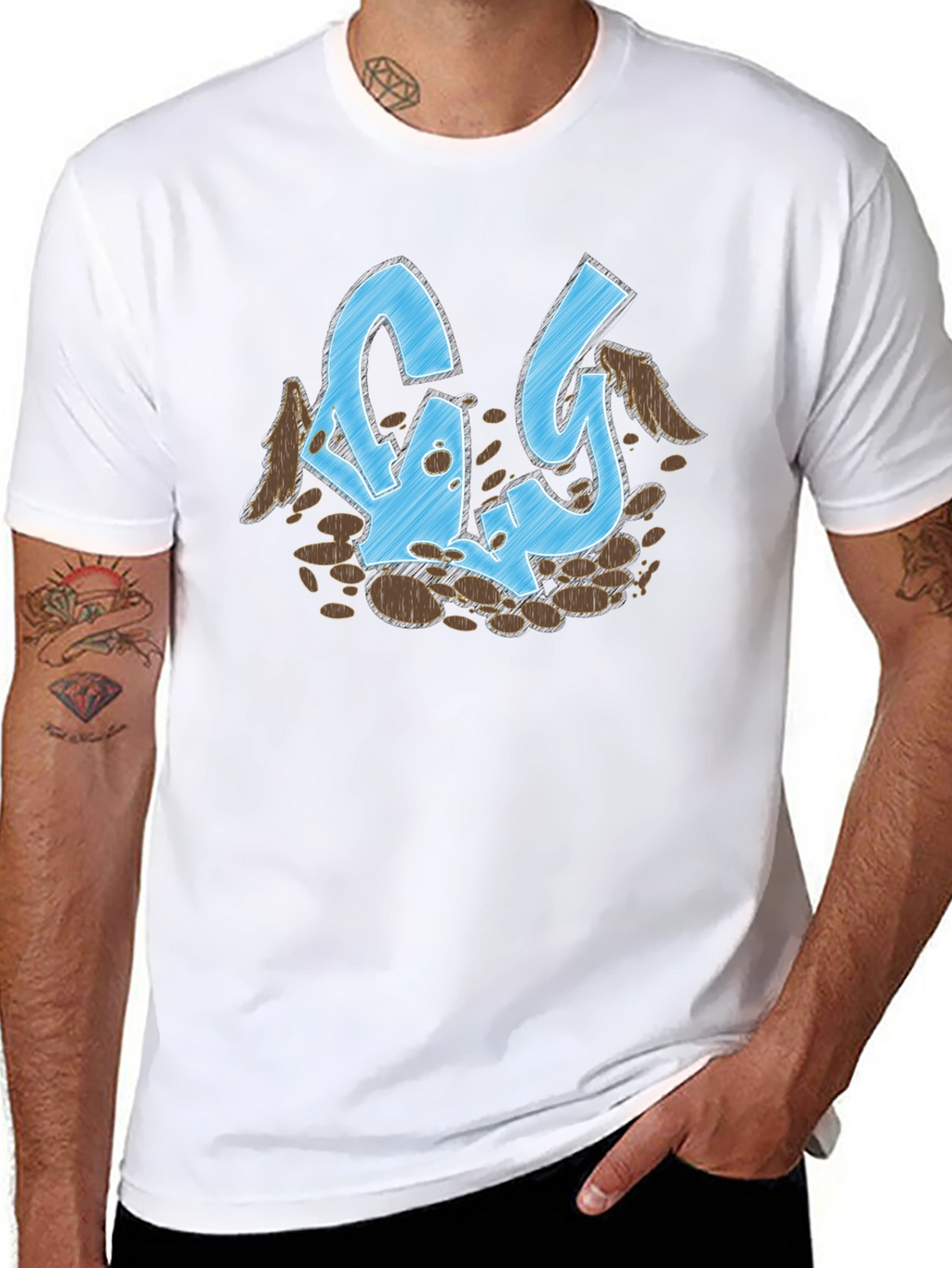 Abstract Graffiti Art Black T-Shirt