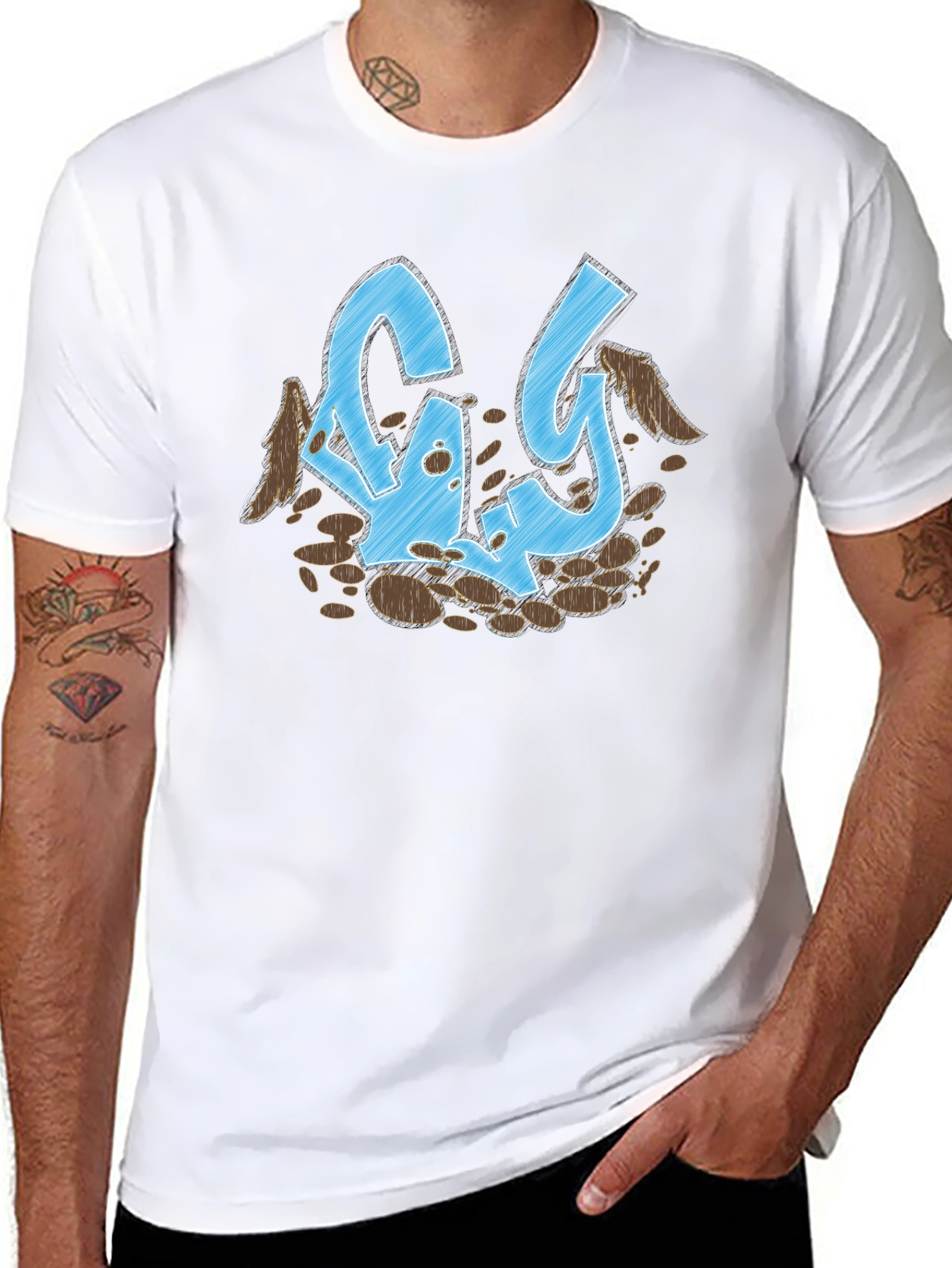 Abstract Graffiti Art Black T-Shirt