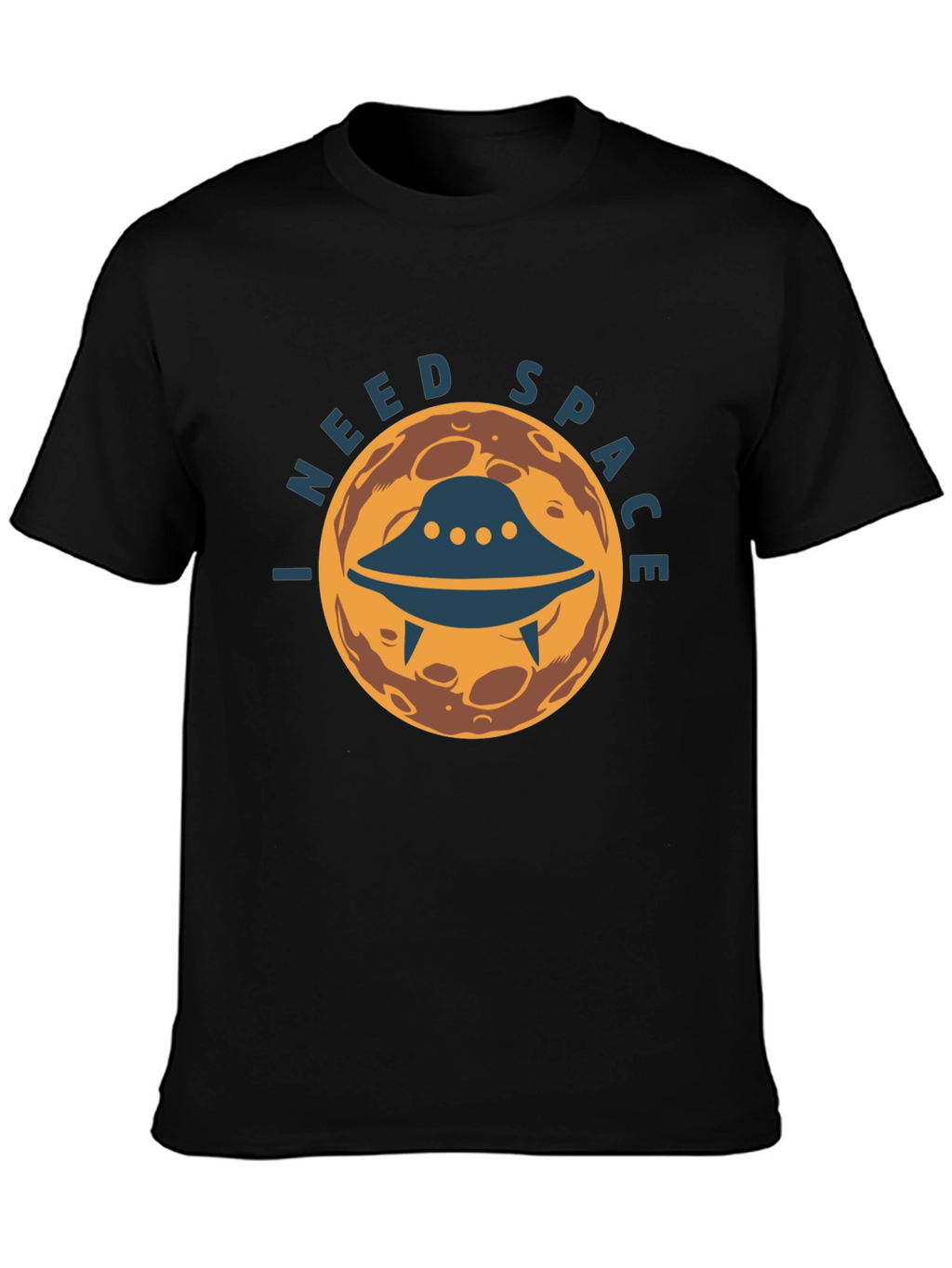 I Need Space Graphic Tee - UFO Alien Design