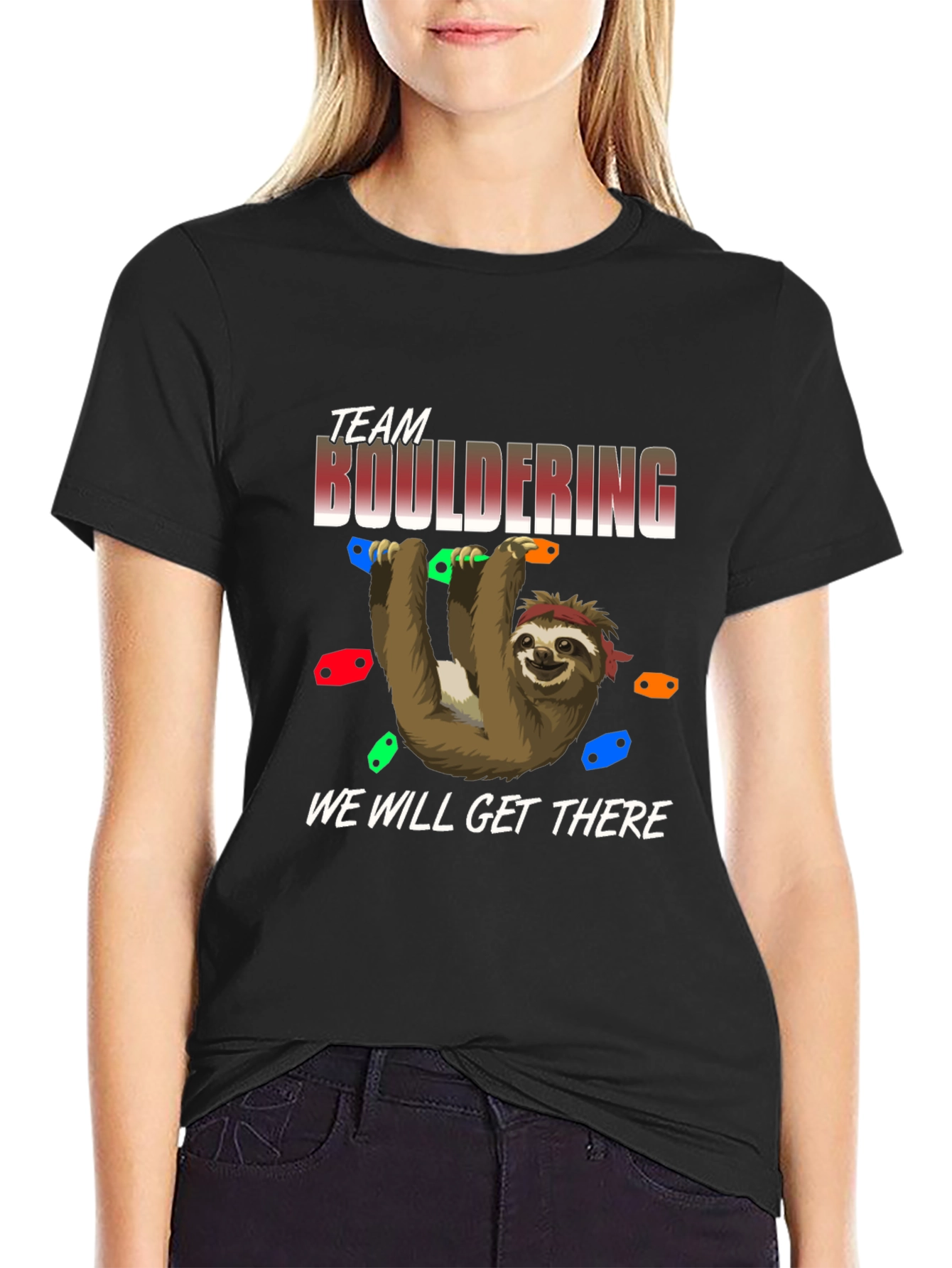 Team Bouldering Sloth Graphic T-Shirt