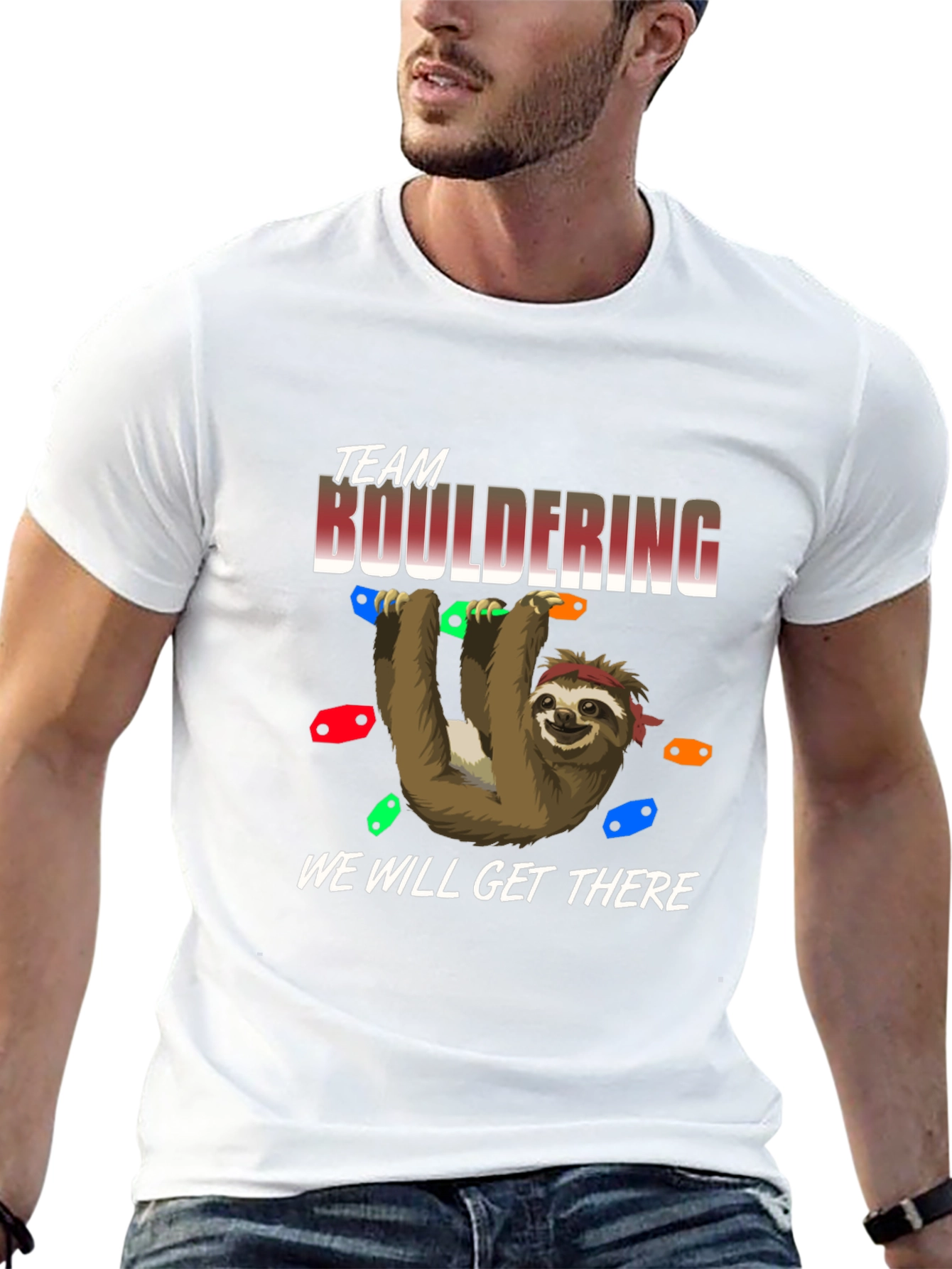 Team Bouldering Sloth Graphic T-Shirt