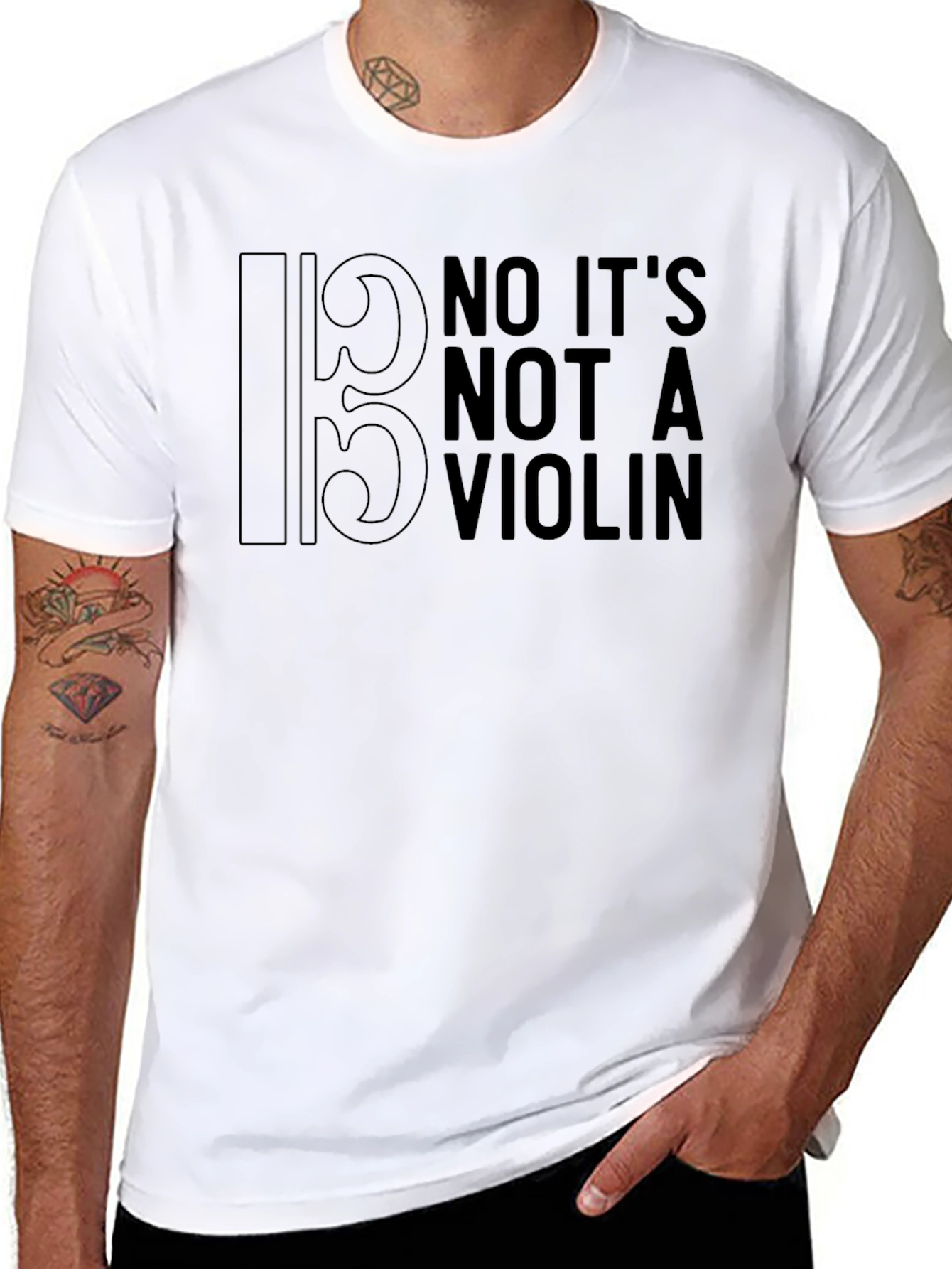 Bass Clef No Violin T-Shirt