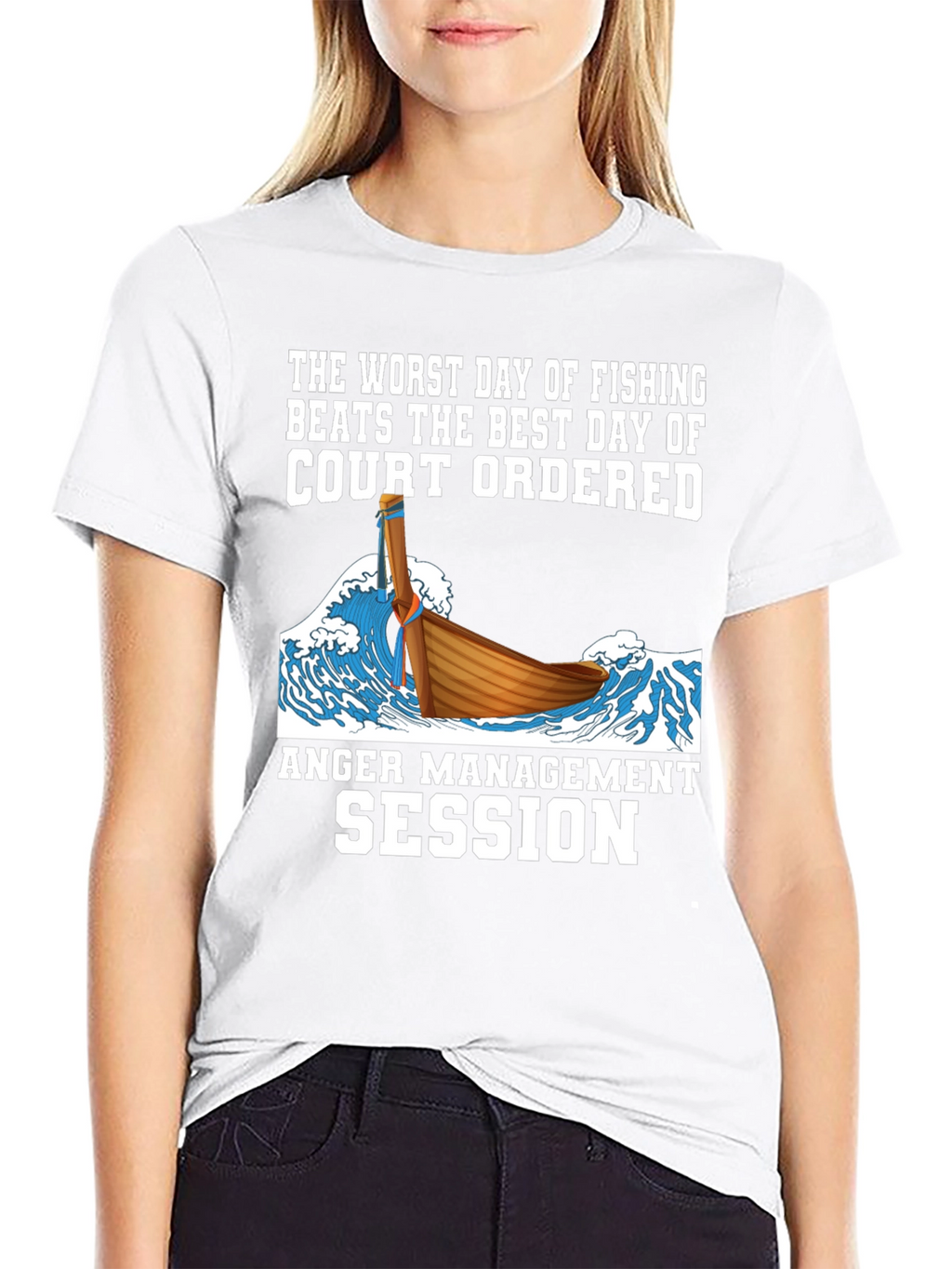 Fishing vs. Court T-Shirt - Anger Management Humor