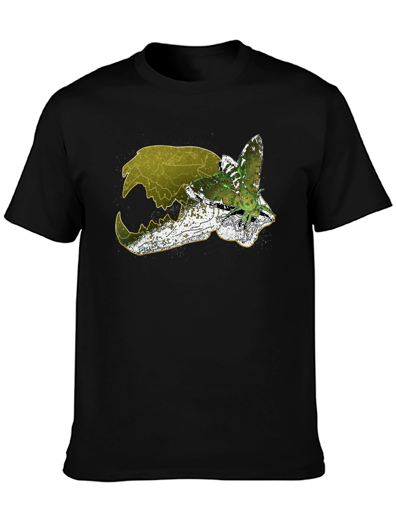 Skull & Moth Graphic Tee - Unique Design
