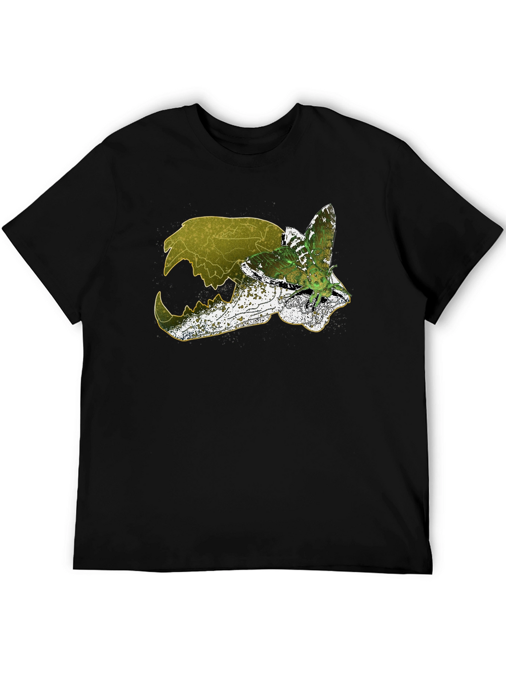 Skull & Moth Graphic Tee - Unique Design