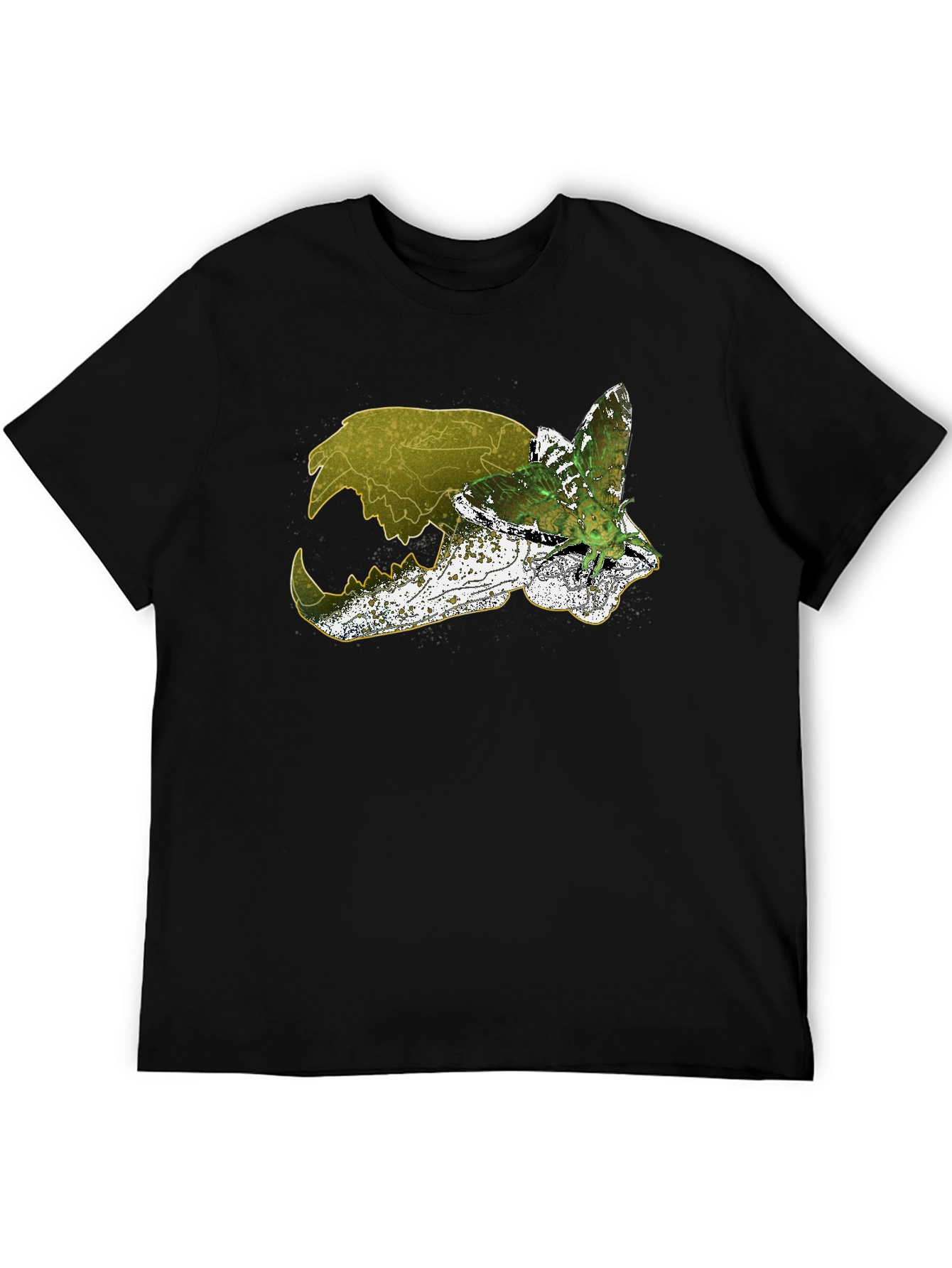 Skull & Moth Graphic Tee - Unique Design