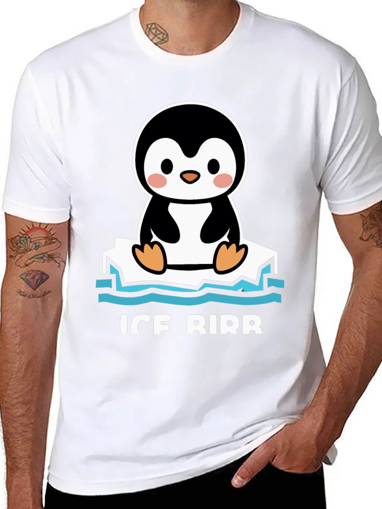 Ice Birb T-Shirt - Cute Penguin Tee