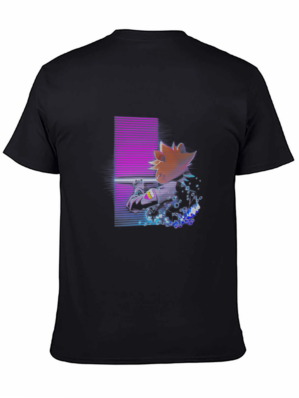 Retro Anime Graphic Black T-Shirt