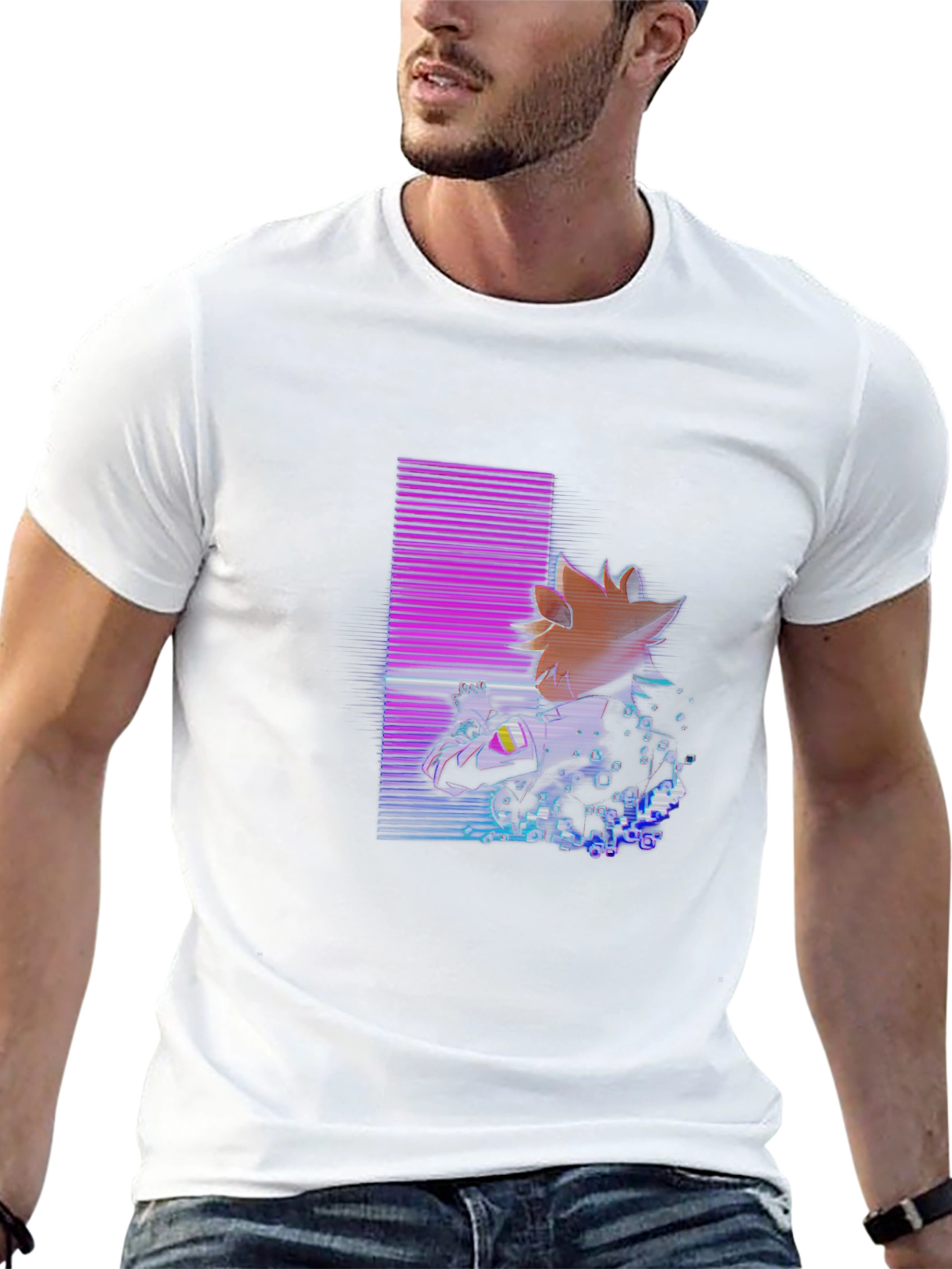Retro Anime Graphic Black T-Shirt