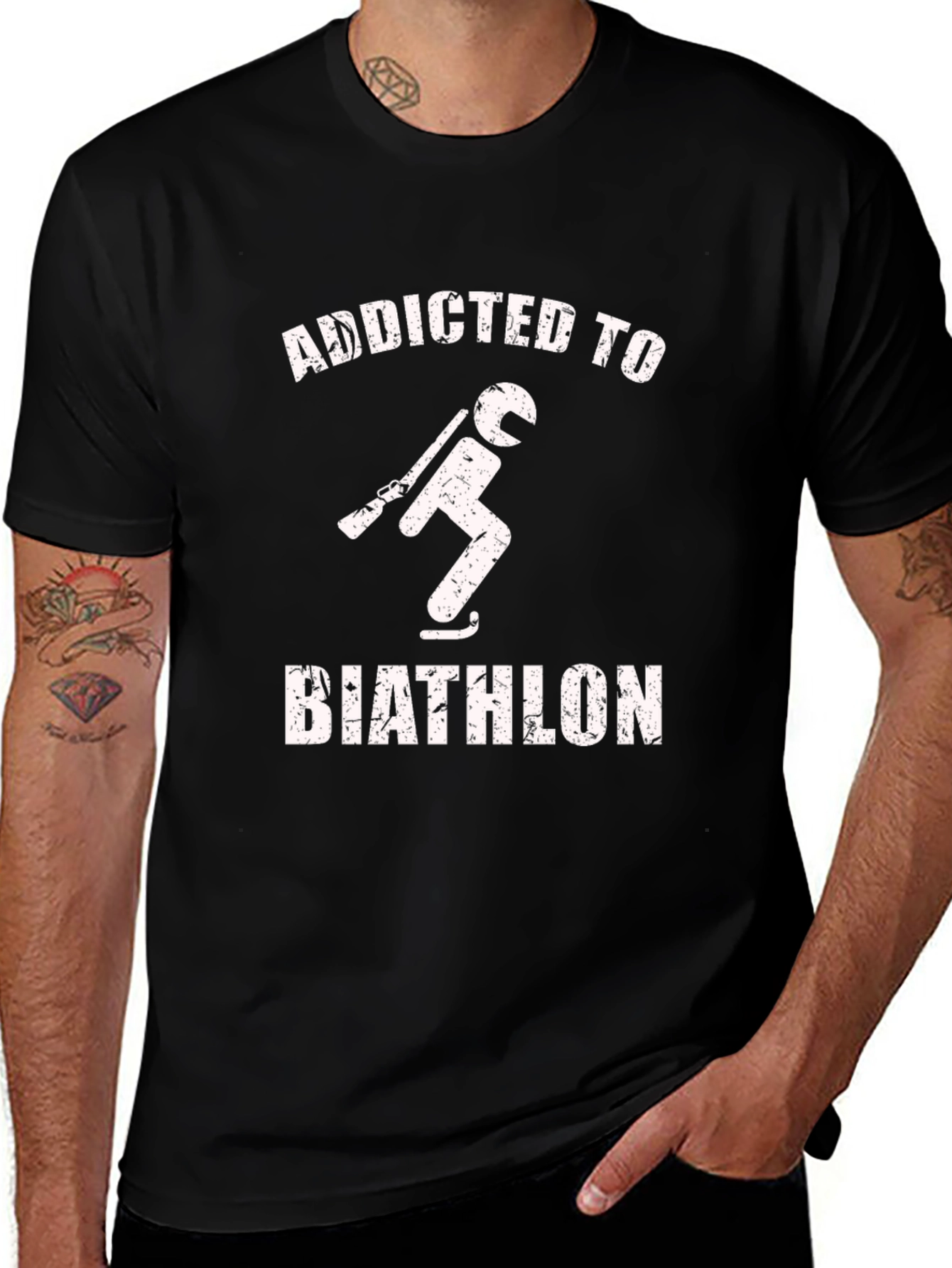 Addicted to Biathlon T-Shirt - Unisex Black Tee