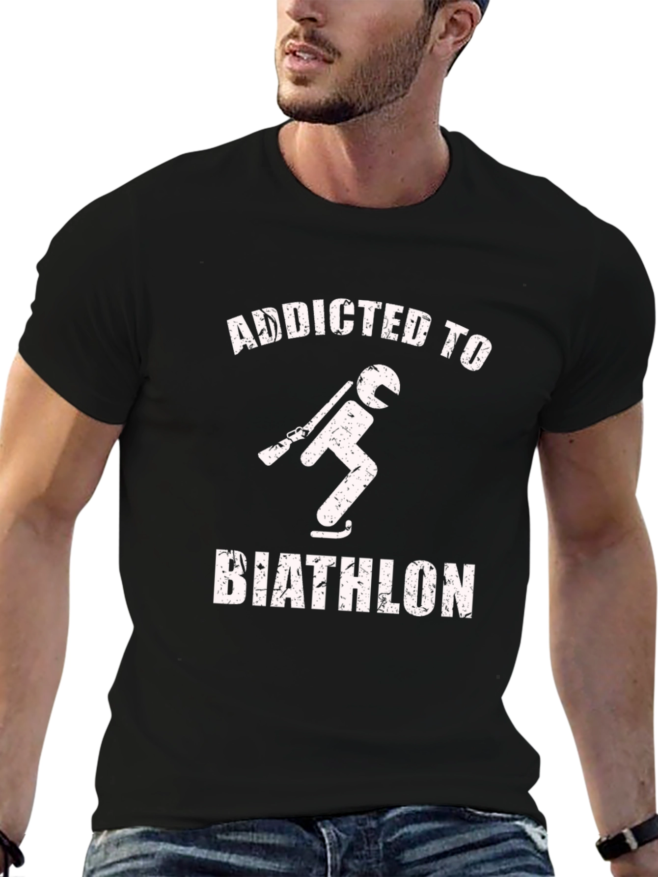 Addicted to Biathlon T-Shirt - Unisex Black Tee